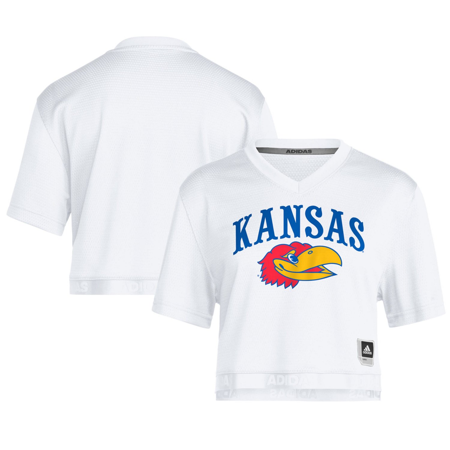 adidas Kansas Jayhawks Out Cropped T-Shirt | Academy