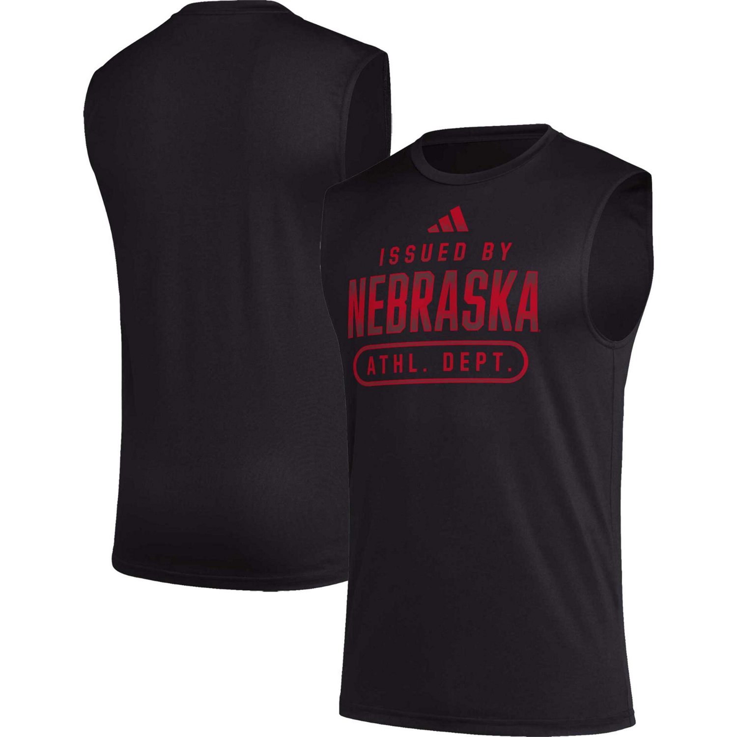 adidas Nebraska Huskers Sideline AEROREADY Pregame Tank Top | Academy