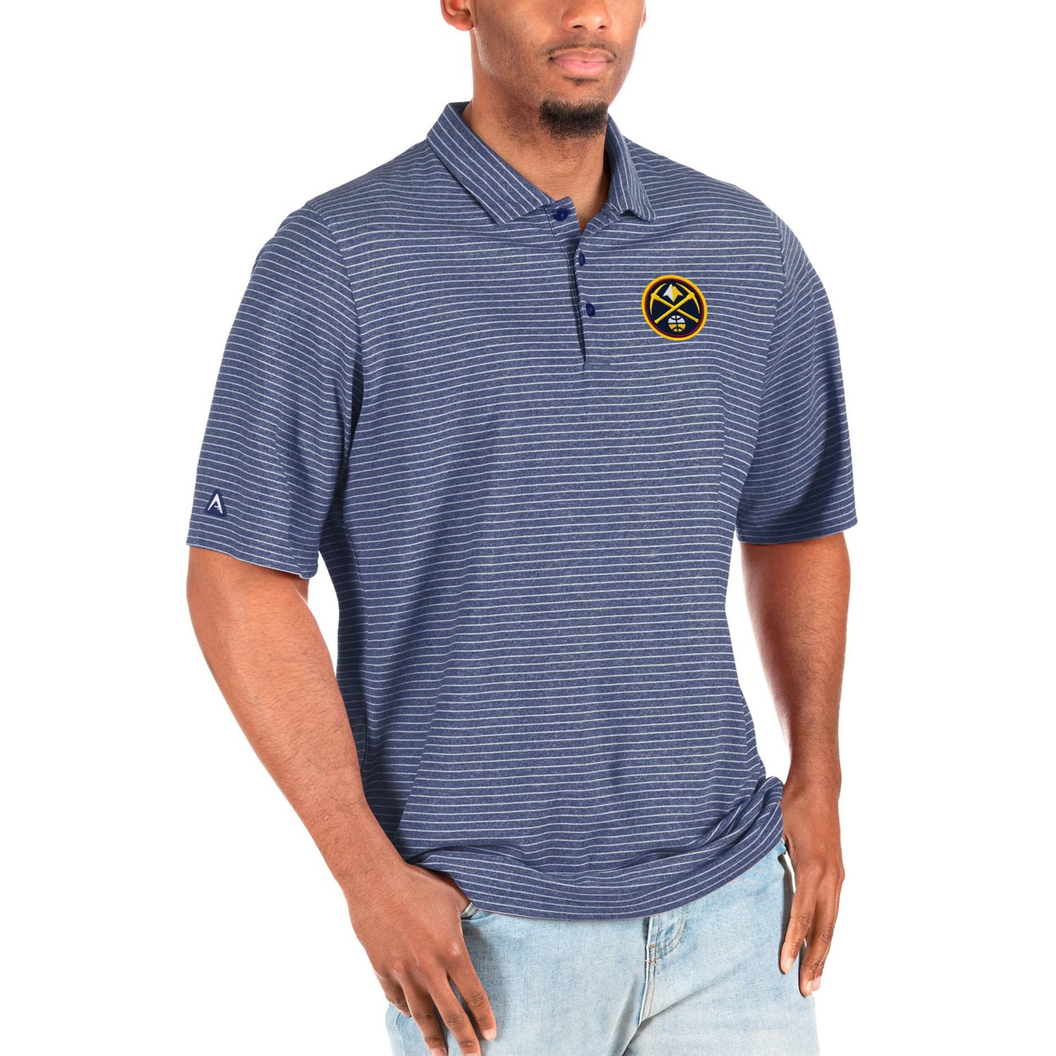 Antigua Heathered /White Denver Nuggets Big Tall Esteem Polo | Academy