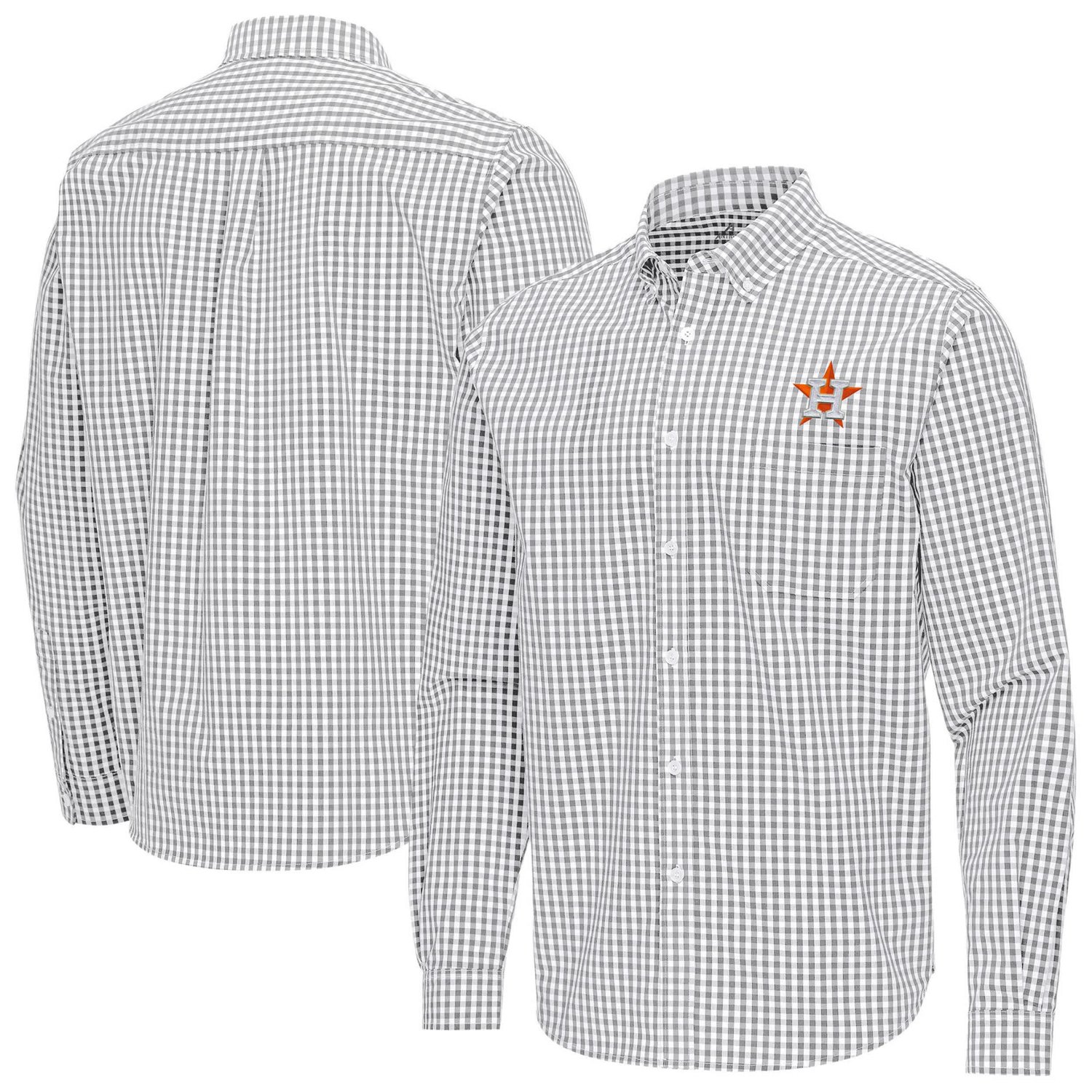 Antigua Houston Astros Ellis Woven Tri-Blend Button-Down Shirt | Academy