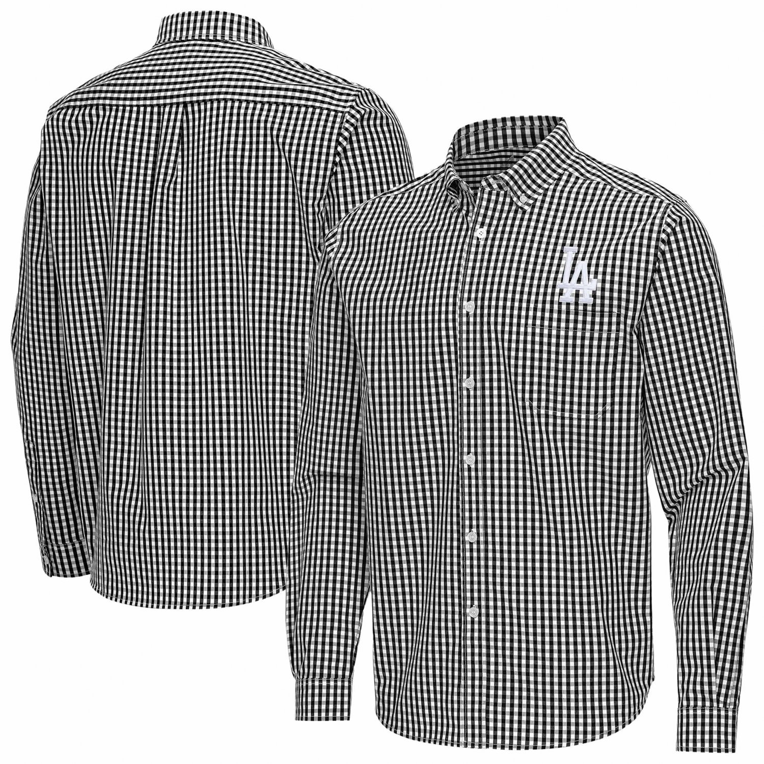 Antigua Los Angeles Dodgers Ellis Woven Tri-Blend Button-Down Shirt ...