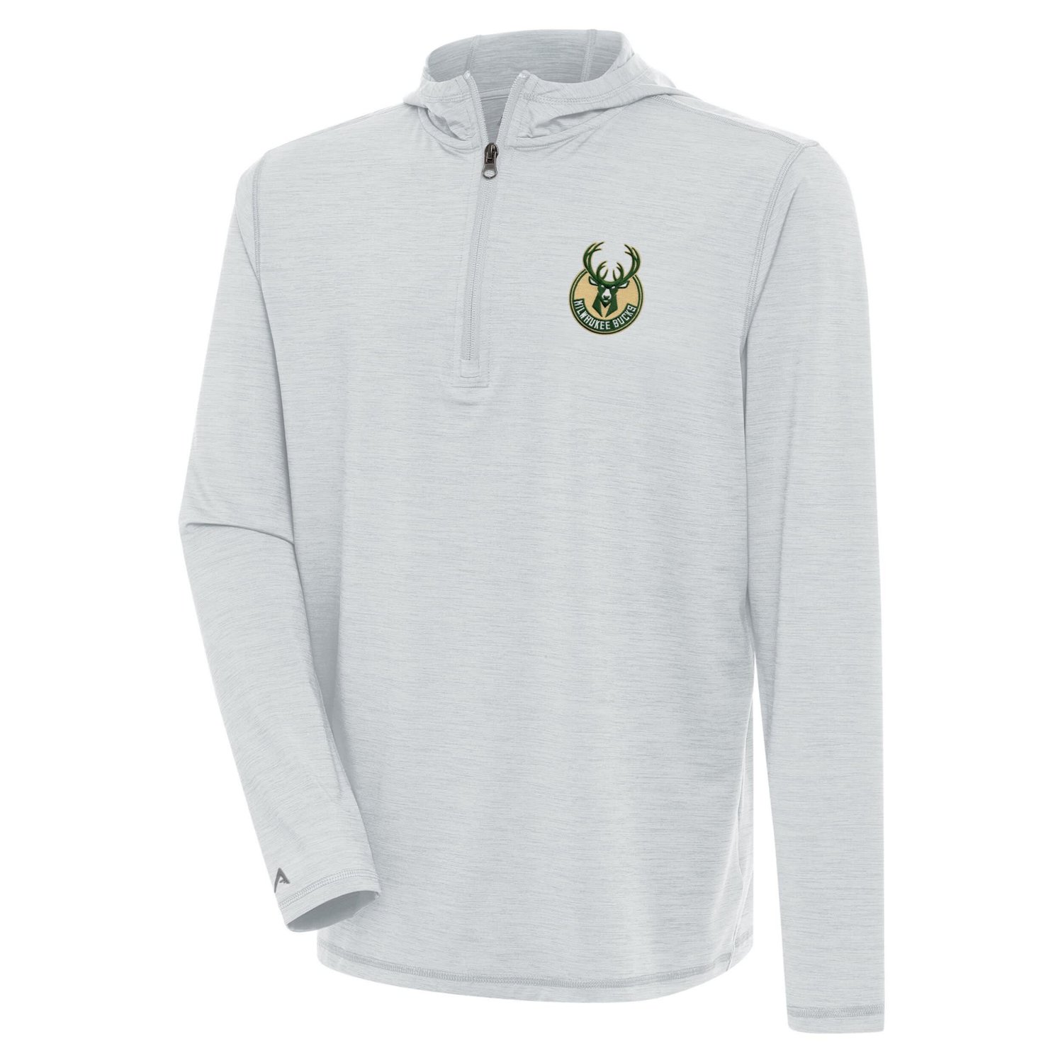 Antigua Milwaukee Bucks Tidy Quarter-zip Lightweight Pullover Top 