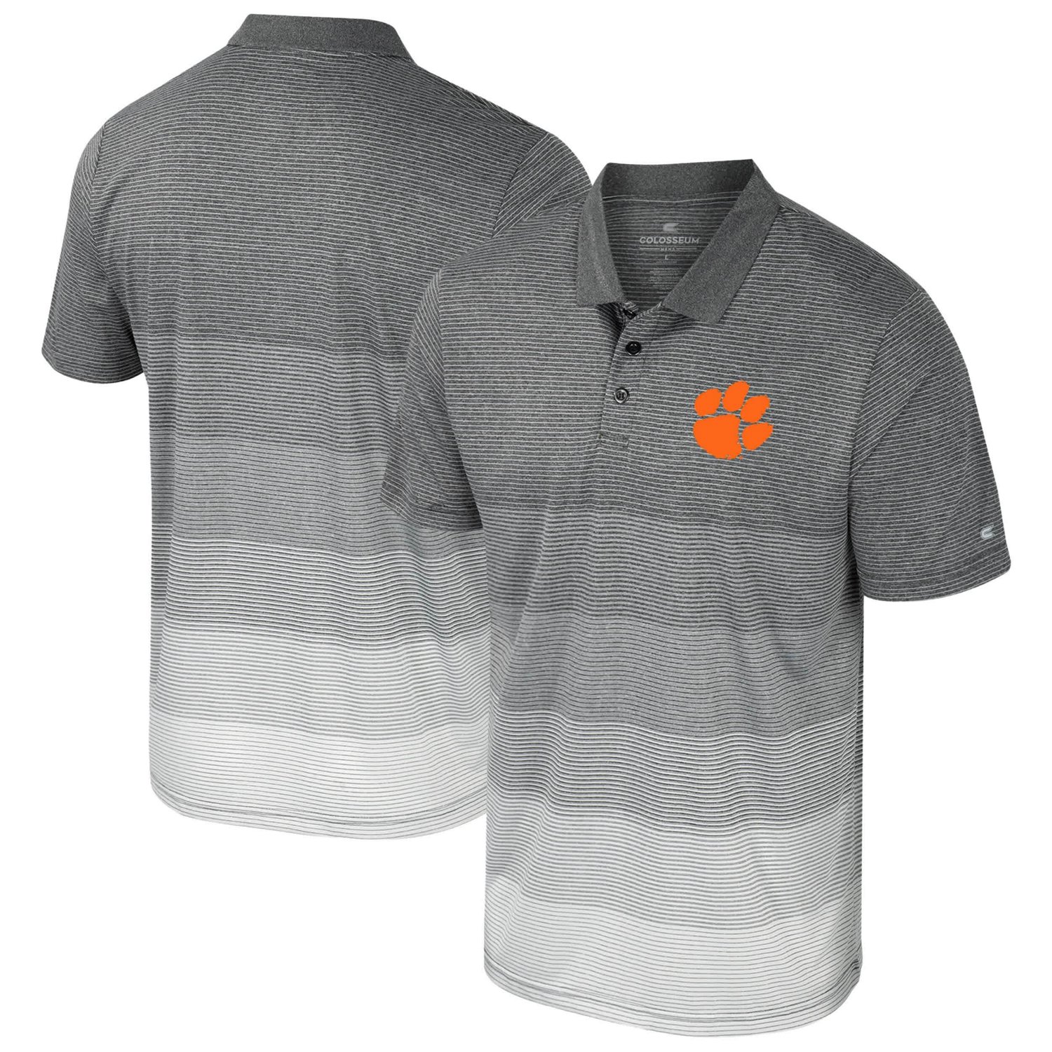 Colosseum Clemson Tigers Striped Mesh Polo | Academy