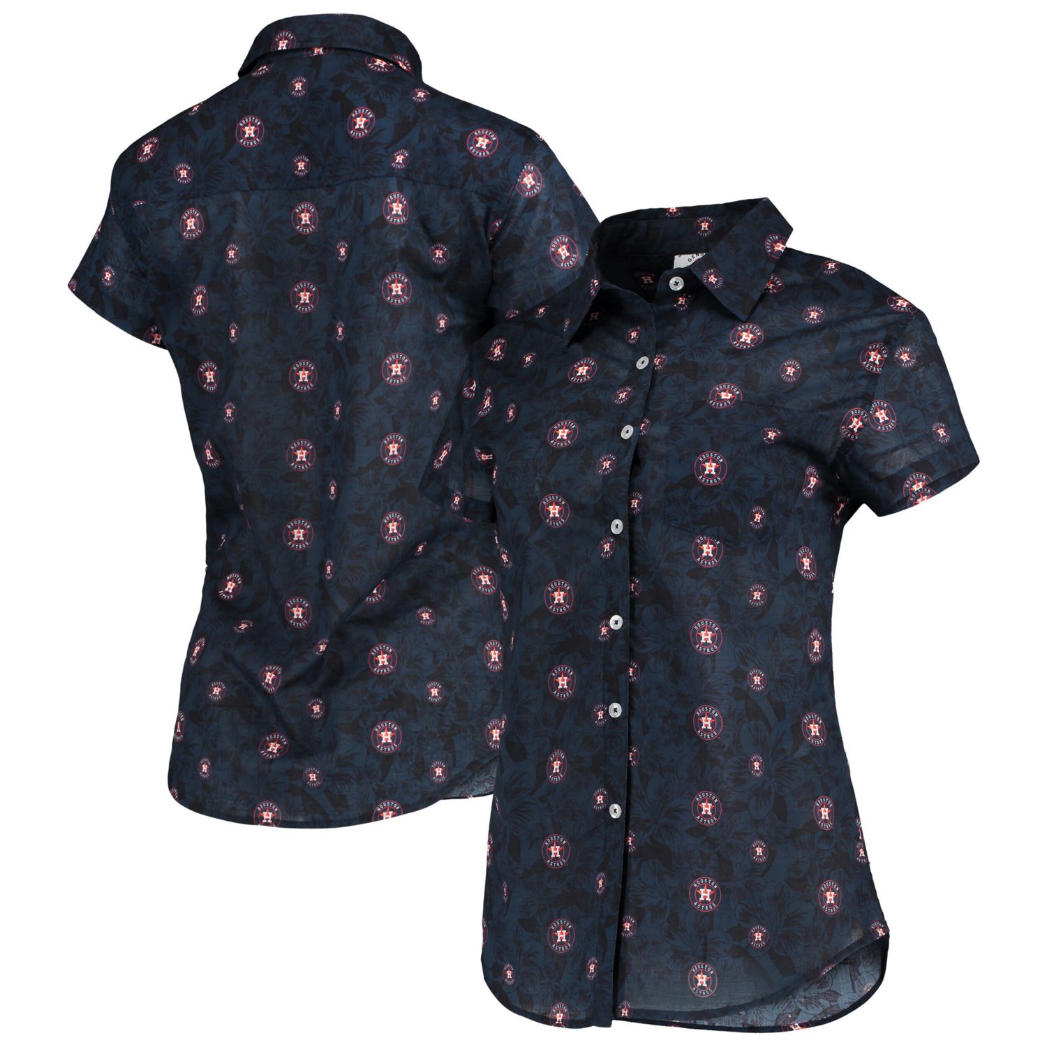 FOCO Houston Astros Floral Button Up Shirt | Academy