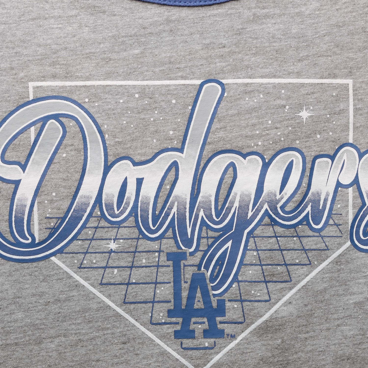 Girls Youth Heathered Gray Los Angeles Dodgers Bleachers T-Shirt | Academy