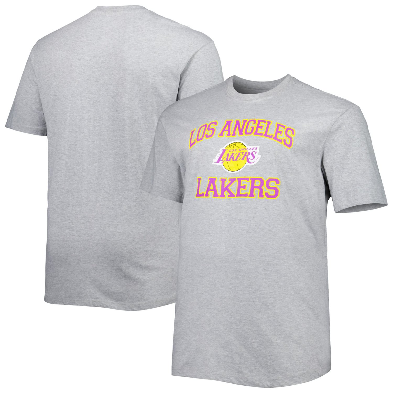 Heathered Gray Los Angeles Lakers Big Tall Heart Soul T-Shirt | Academy