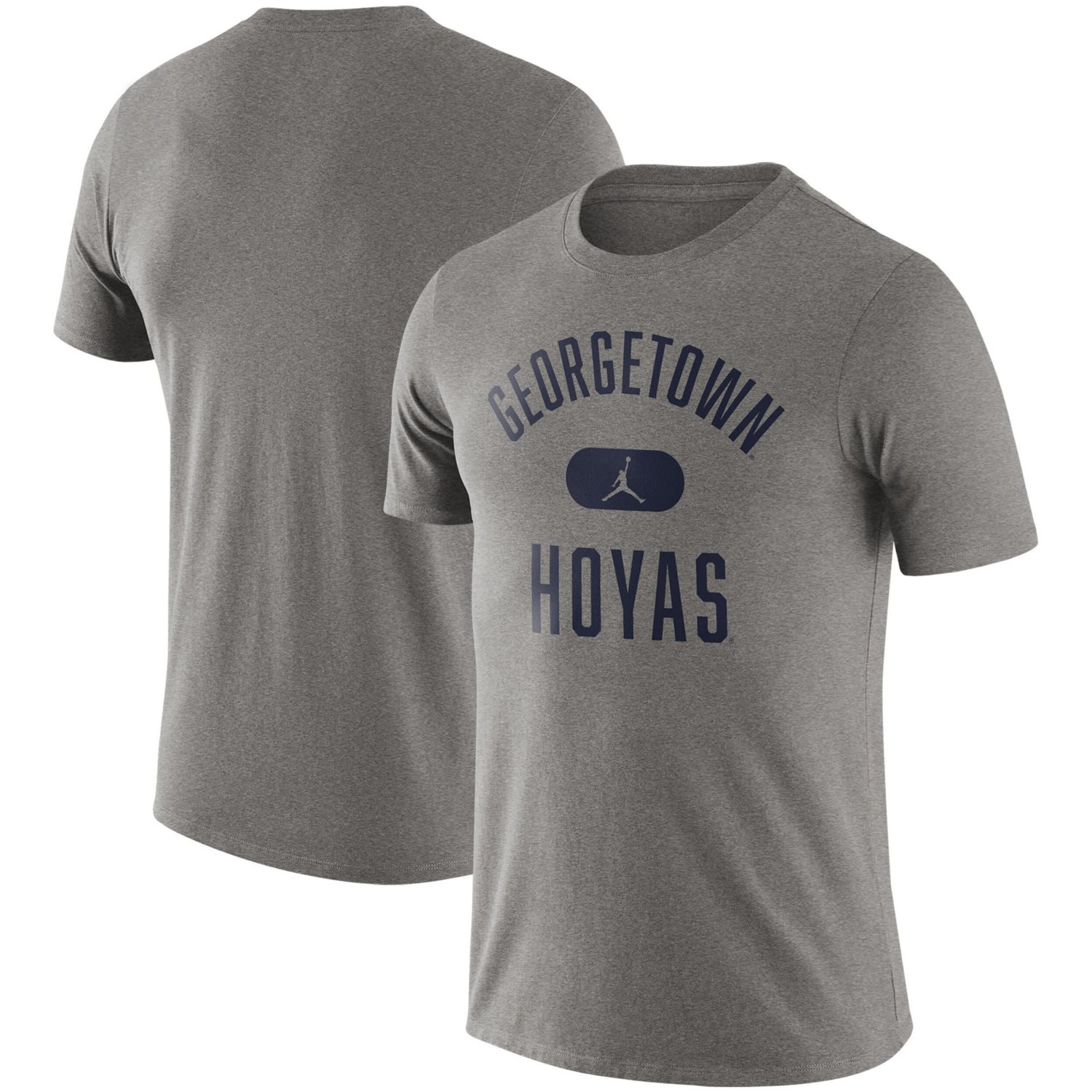 Jordan Brand Heathered Gray Georgetown Hoyas Team Arch T-Shirt | Academy