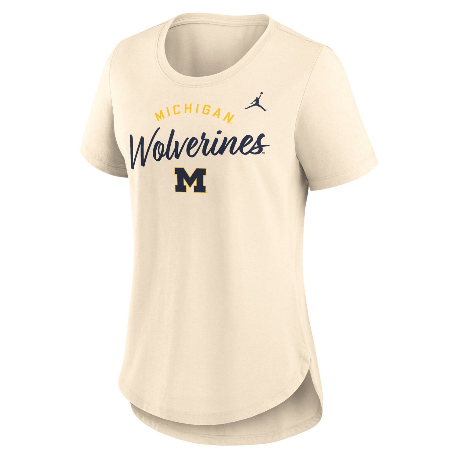 Jordan Brand Michigan Wolverines Script Logo Tri-Blend T-Shirt | Academy
