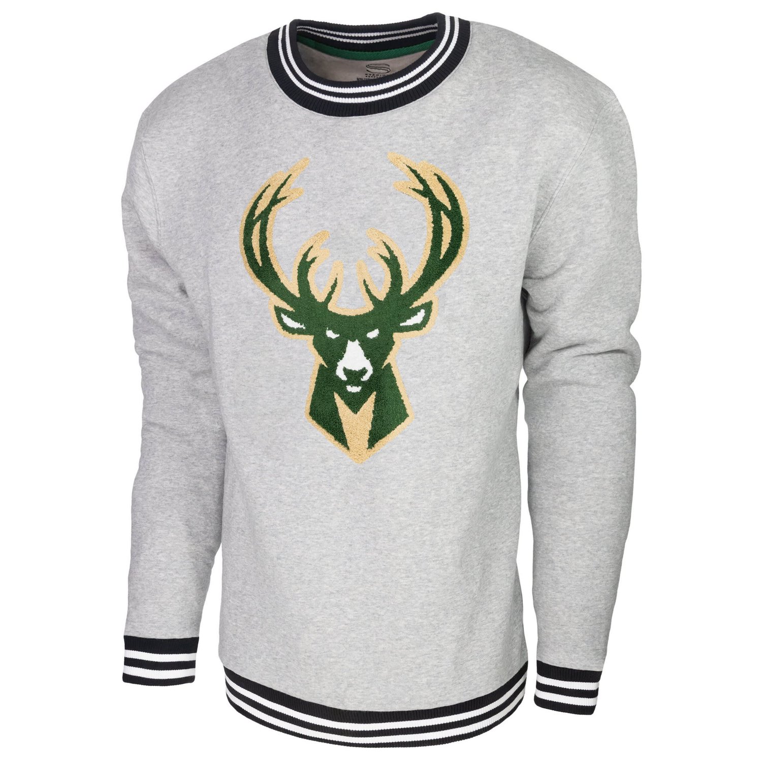 Men's Stadium Essentials Milwaukee Bucks Club Level Pullover Sweatshirt ...