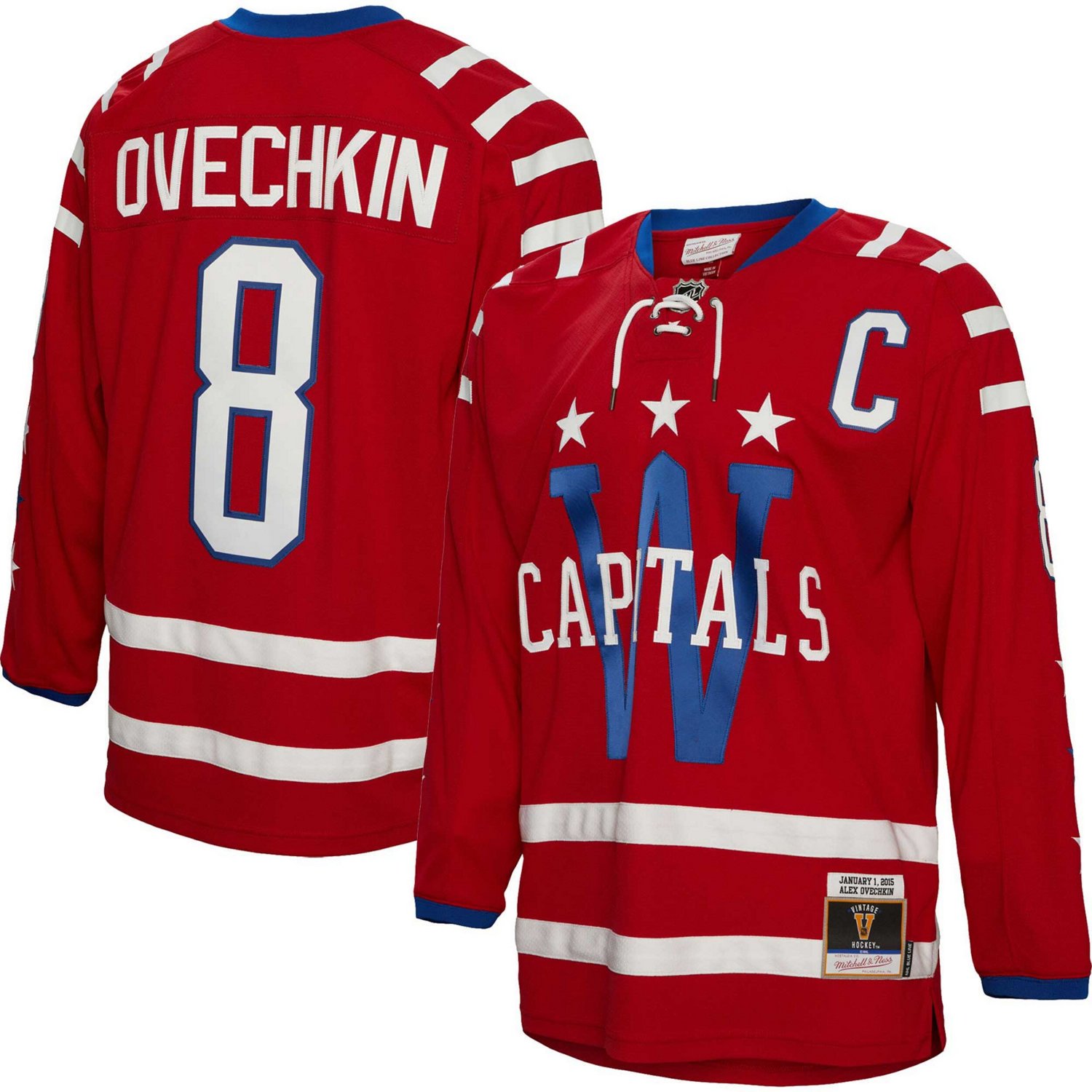 Mitchell Ness Alexander Ovechkin Washington Capitals Captain Patch 2015