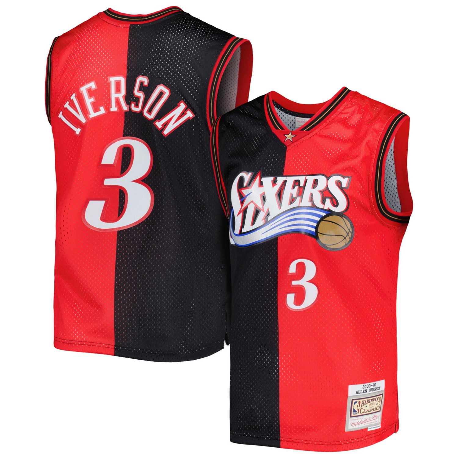 Mitchell Ness Allen Iverson /Red Philadelphia 76ers Hardwood Classics ...