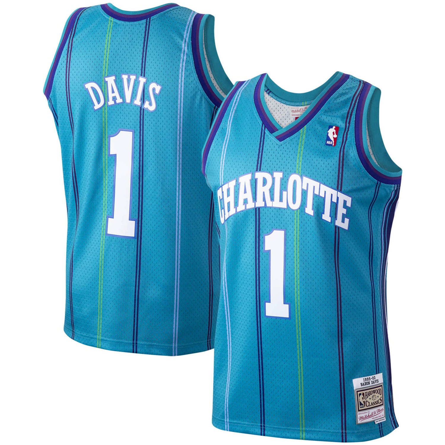 Mitchell Ness Baron Davis Charlotte Hornets Hardwood Classics Swingman ...