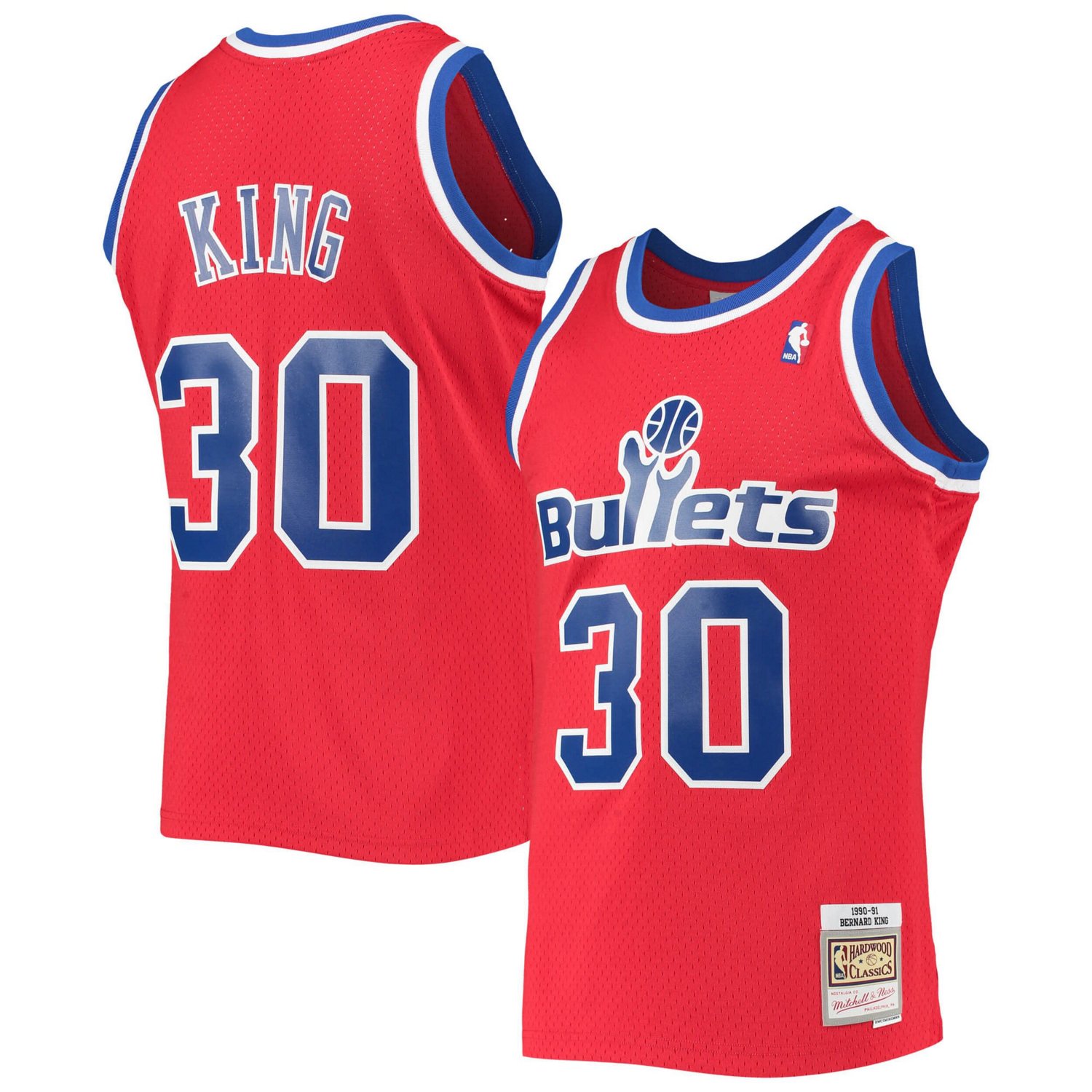 Mitchell Ness Bernard King Washington Bullets 1990/91 Hardwood Classics ...