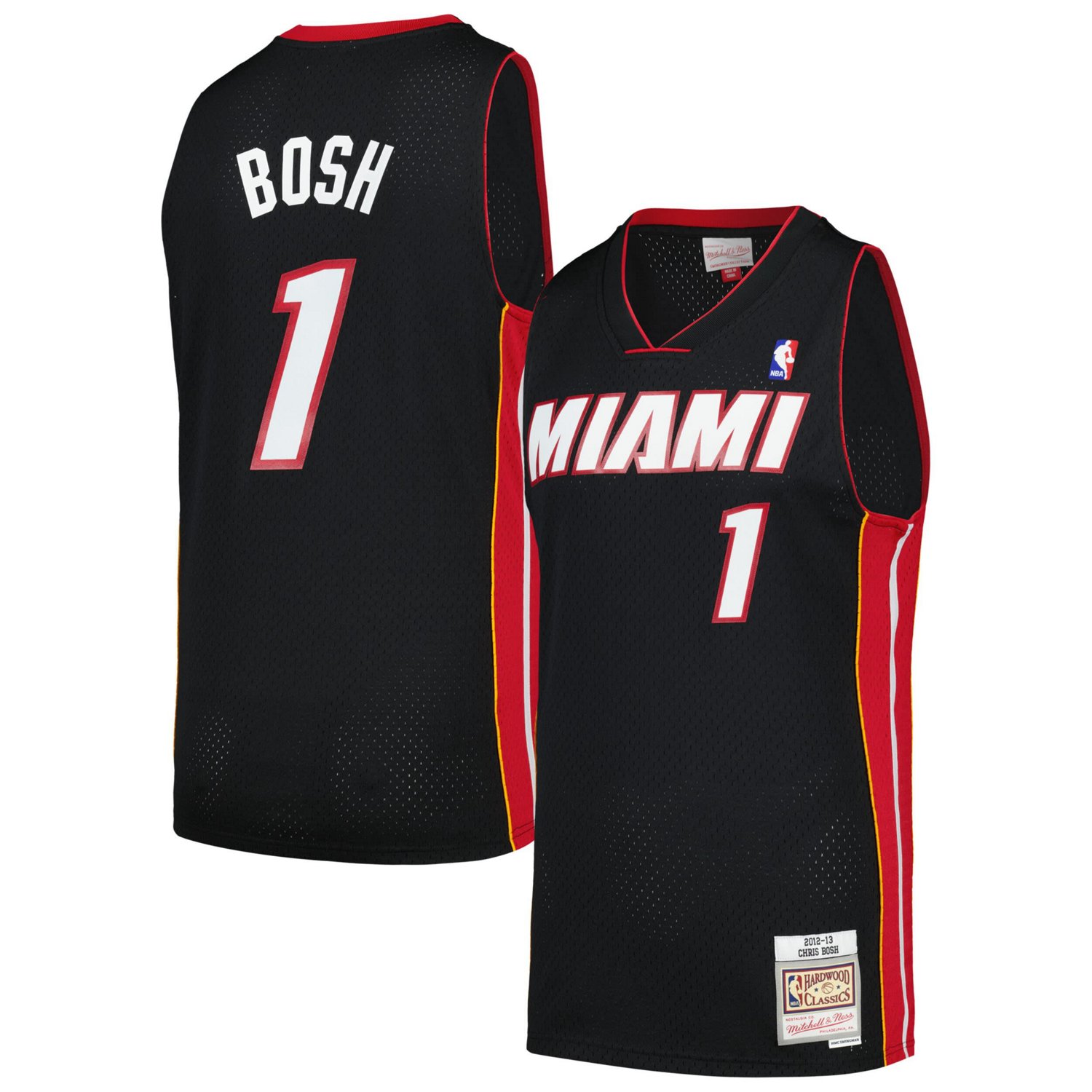 Mitchell Ness Chris Bosh Miami Heat 2012/13 Hardwood Classics Swingman ...