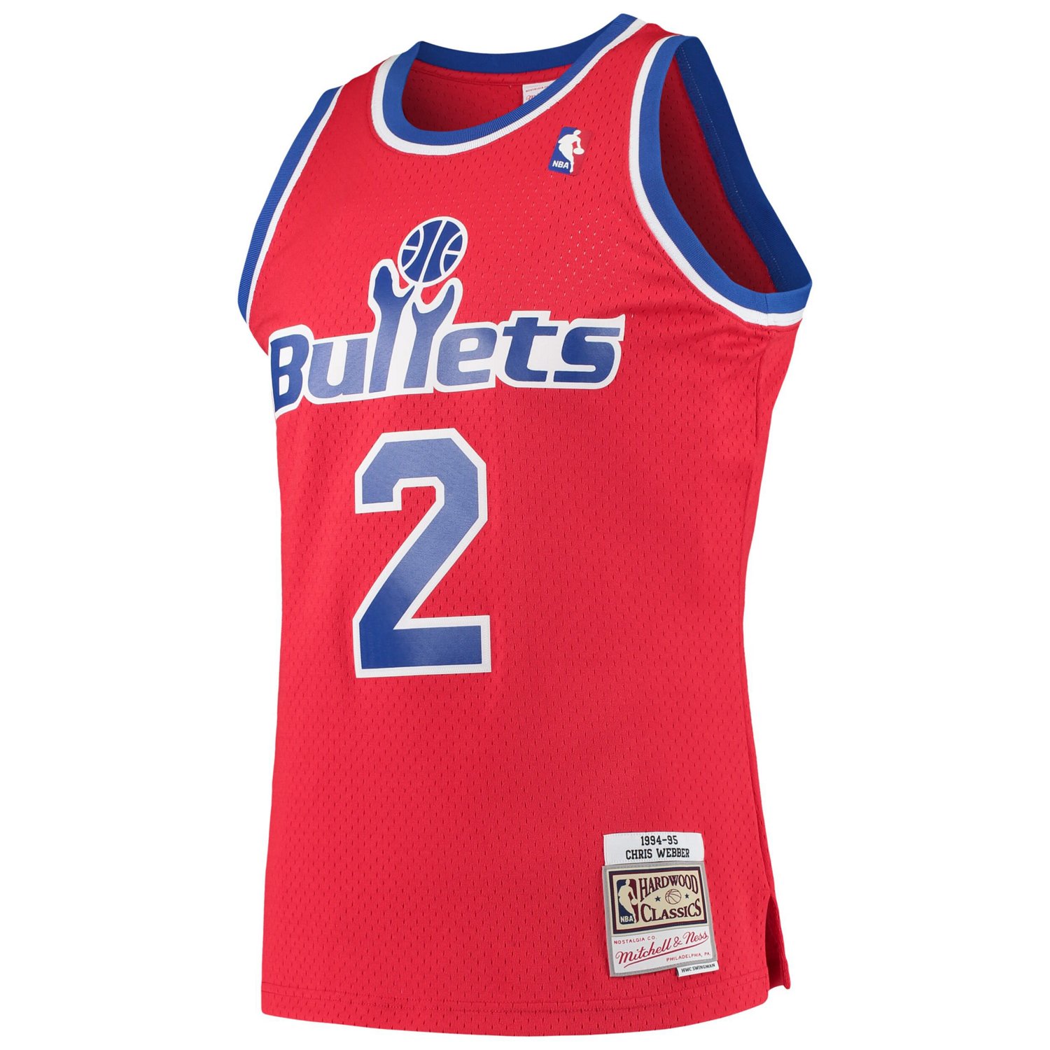 Mitchell Ness Chris Webber Washington Bullets 1994/95 Hardwood Classics ...