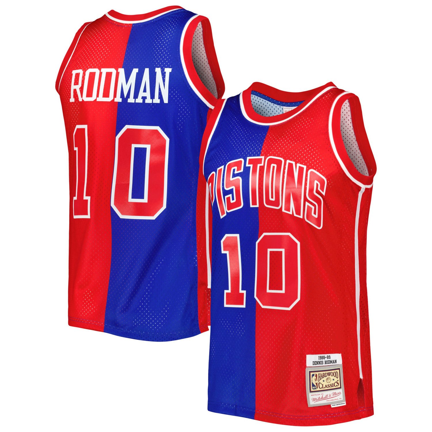 Mitchell Ness Dennis Rodman /Red Detroit Pistons Hardwood Classics 1988 ...