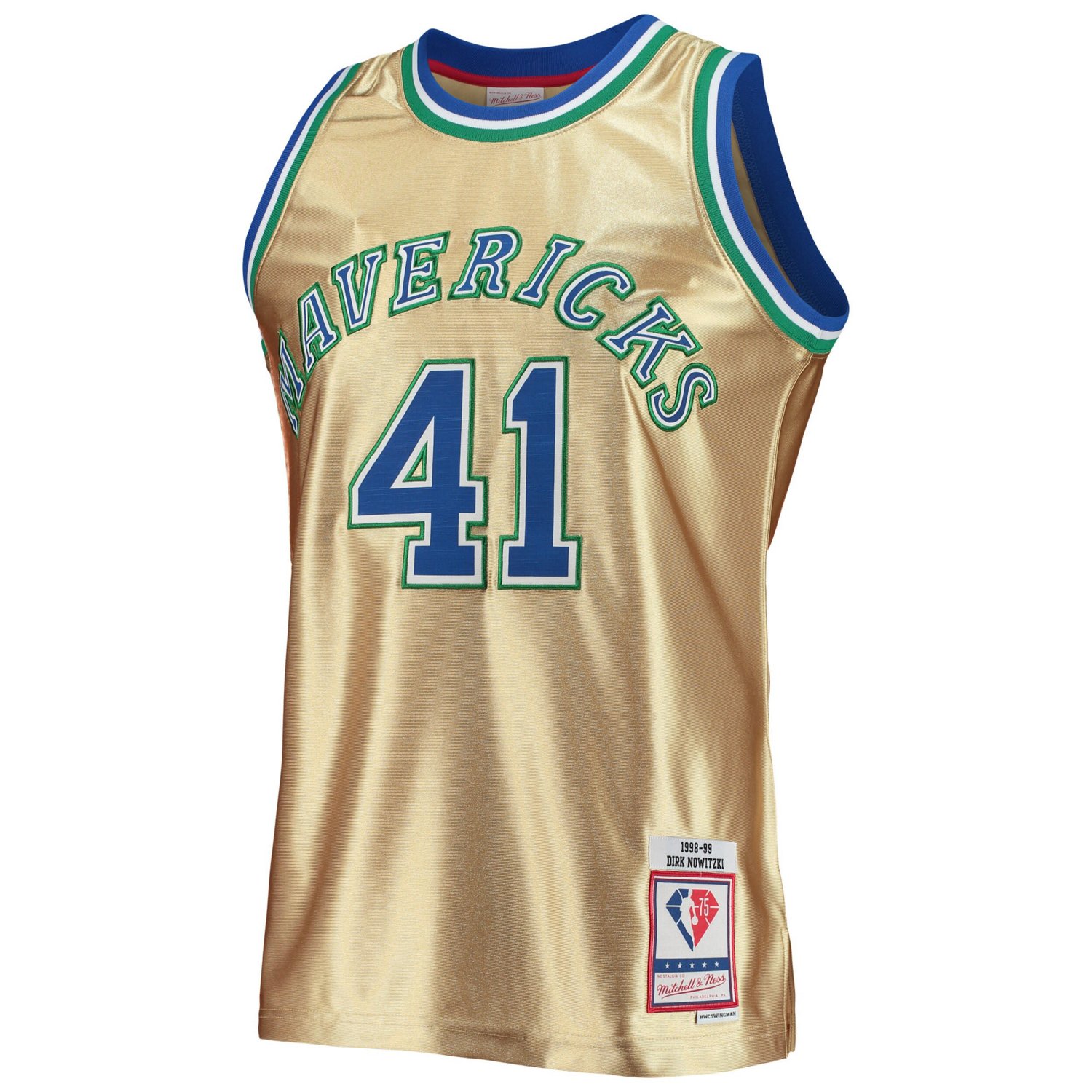 Mitchell Ness Dirk Nowitzki Dallas Mavericks 75th Anniversary 1998/99
