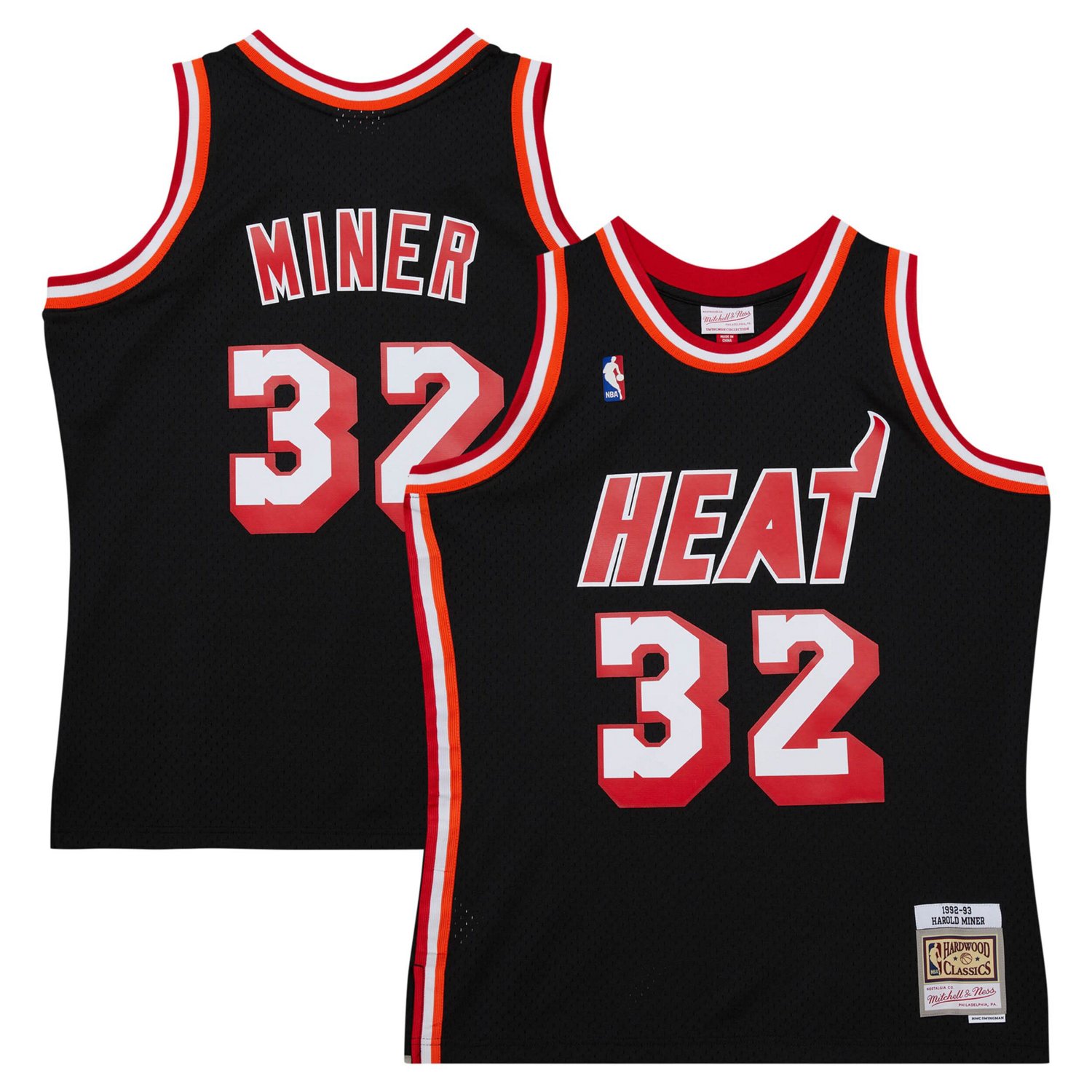 Mitchell Ness Harold Miner Miami Heat 1992/93 Hardwood Classics ...