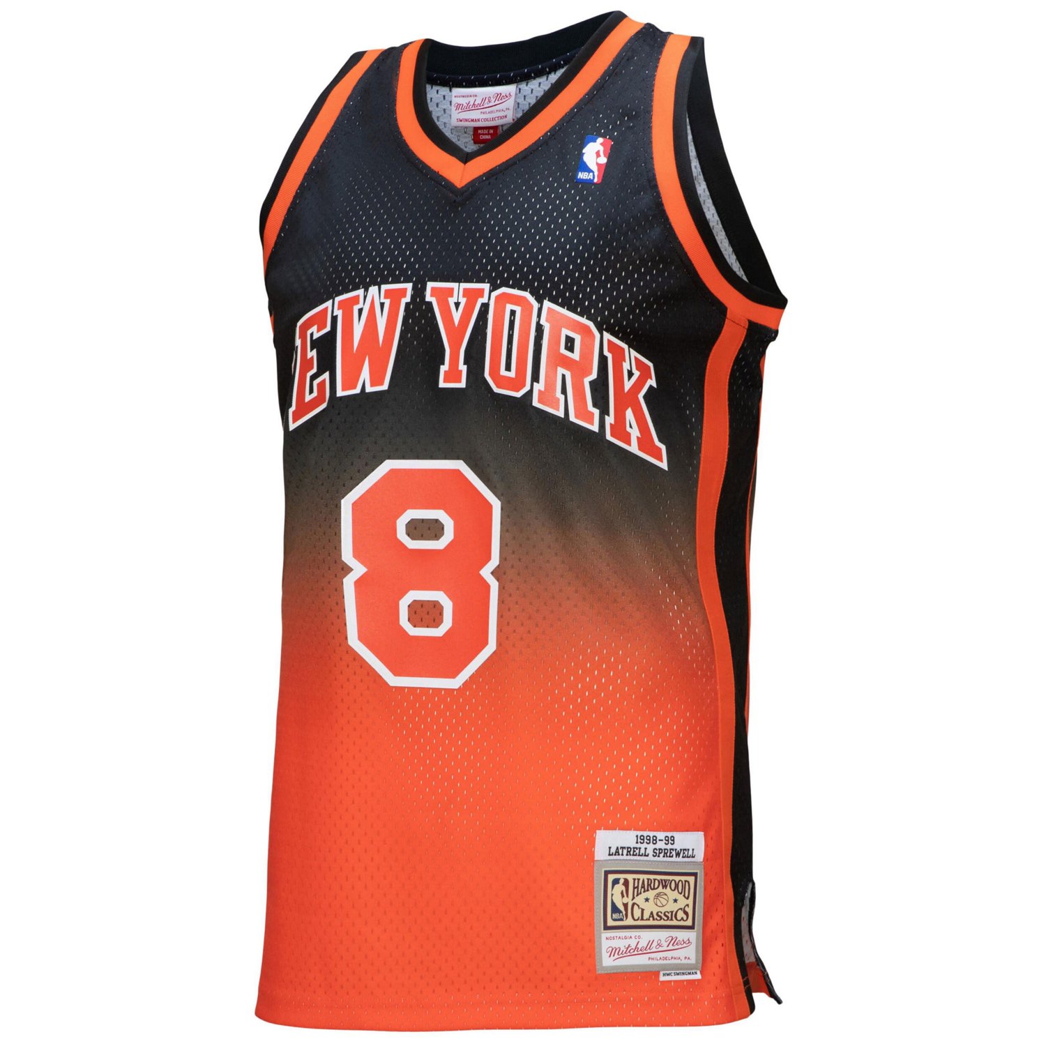 Mitchell Ness Latrell Sprewell /Black New York Knicks 1998/99 Hardwood ...