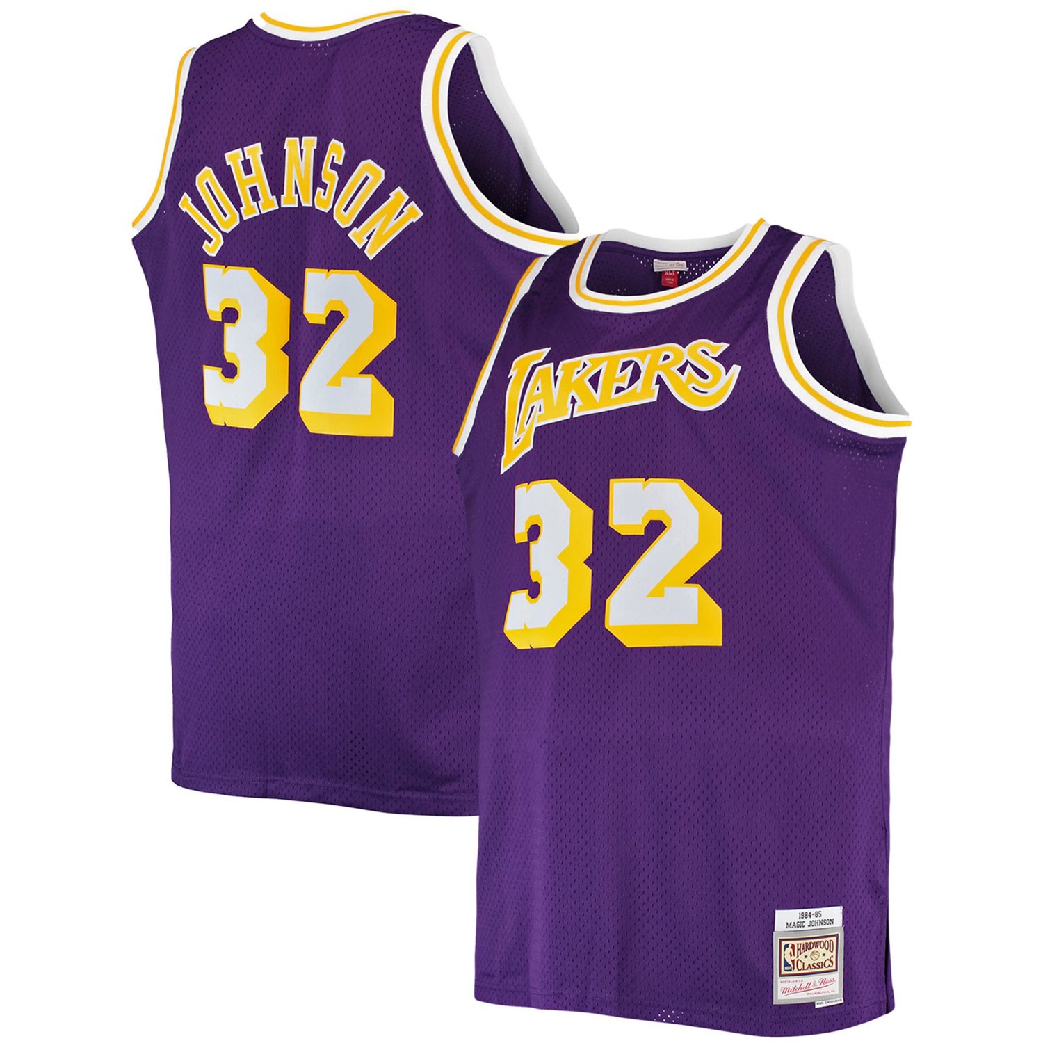 Mitchell Ness Magic Johnson Los Angeles Lakers Big Tall 198485 Hardwood Classics Swingman 