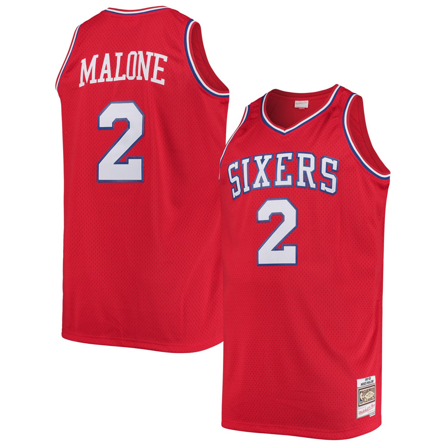 Mitchell Ness Moses Malone Philadelphia 76ers 1982/83 Big Tall Hardwood ...