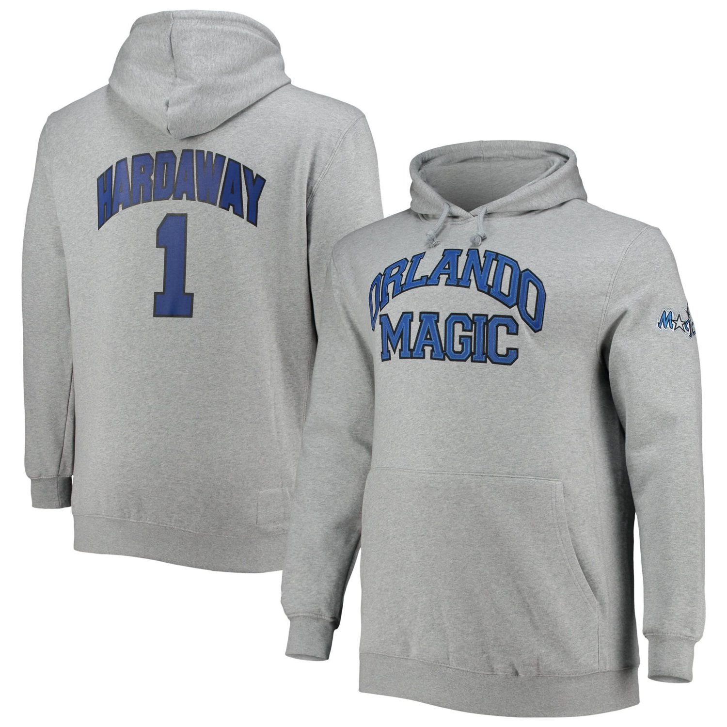 Mitchell Ness Penny Hardaway Heathered Gray Orlando Magic Big Tall Name ...