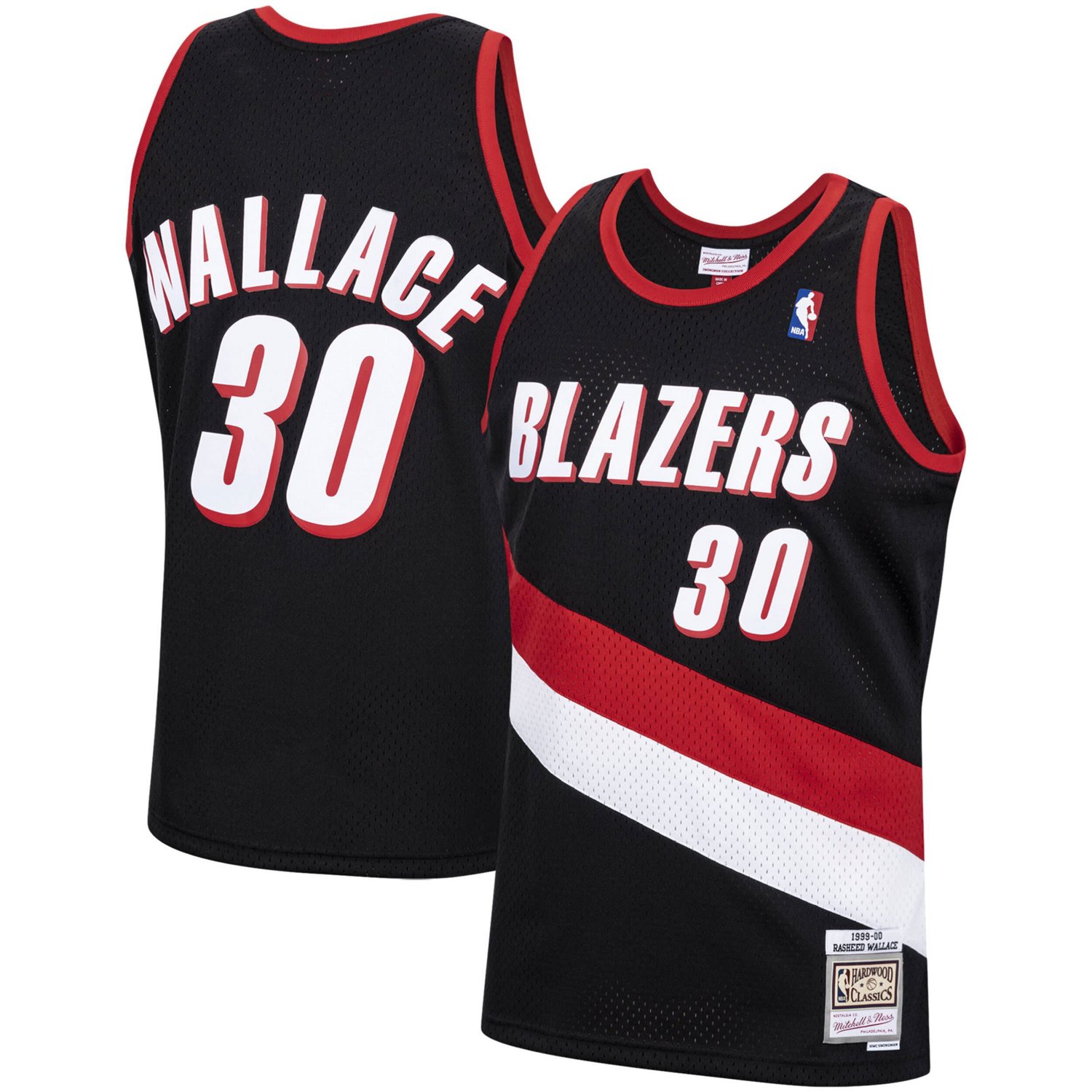 Mitchell Ness Rasheed Wallace Portland Trail Blazers 1999/00 Hardwood ...