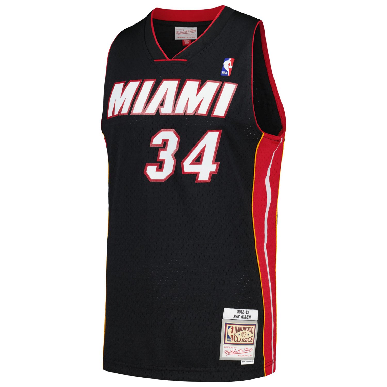 Mitchell Ness Ray Allen Miami Heat 2012/13 Hardwood Classics Swingman ...