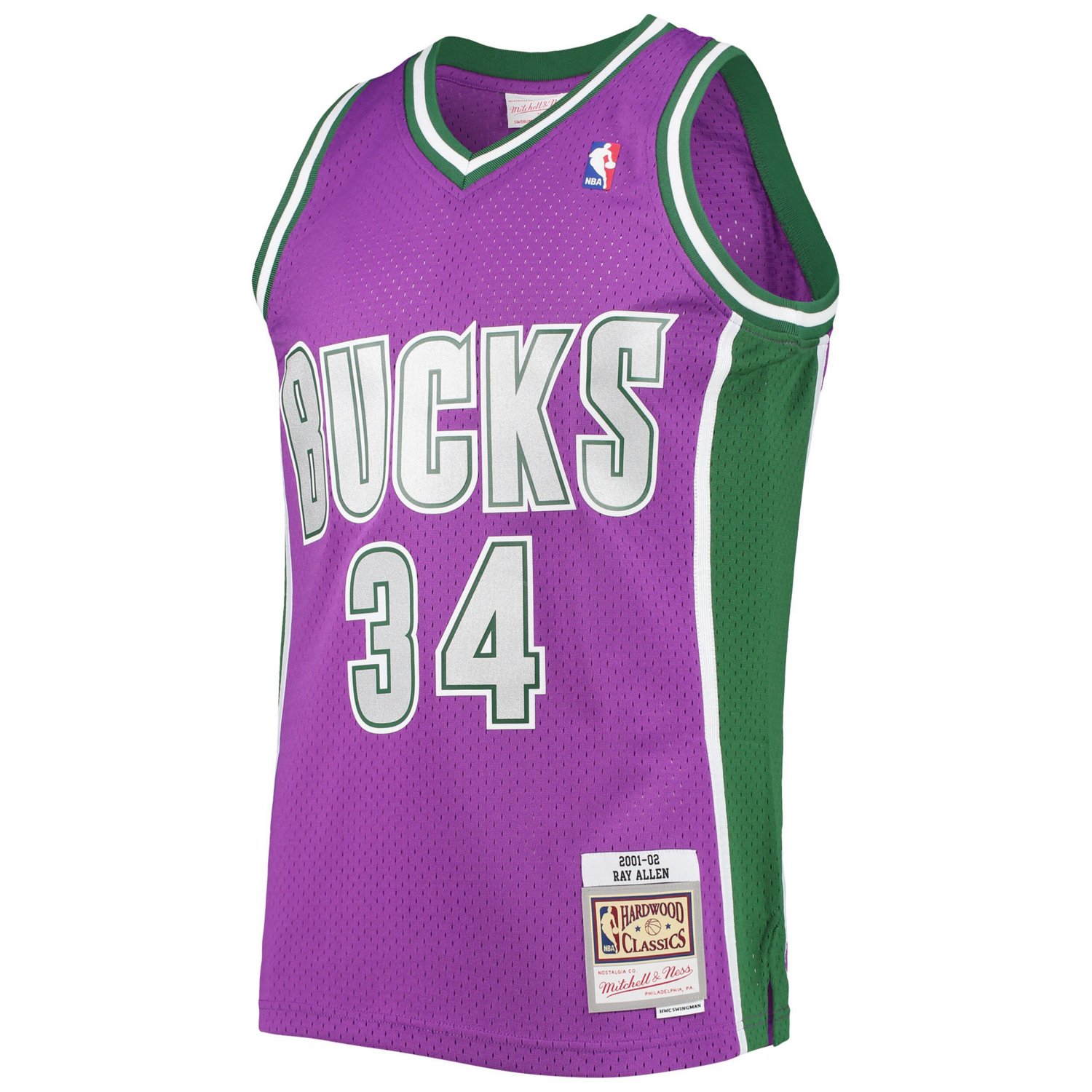 Mitchell Ness Ray Allen Milwaukee Bucks 2001/02 Hardwood Classics ...