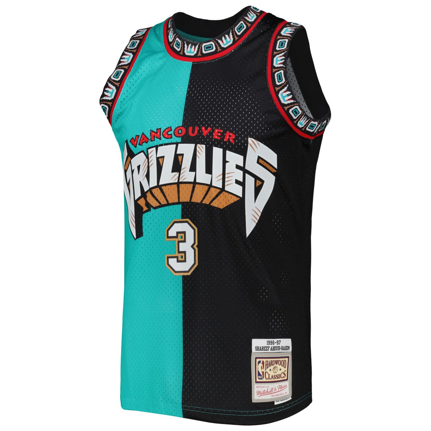 Mitchell Ness Shareef Abdur-Rahim /Black Vancouver Grizzlies Hardwood ...