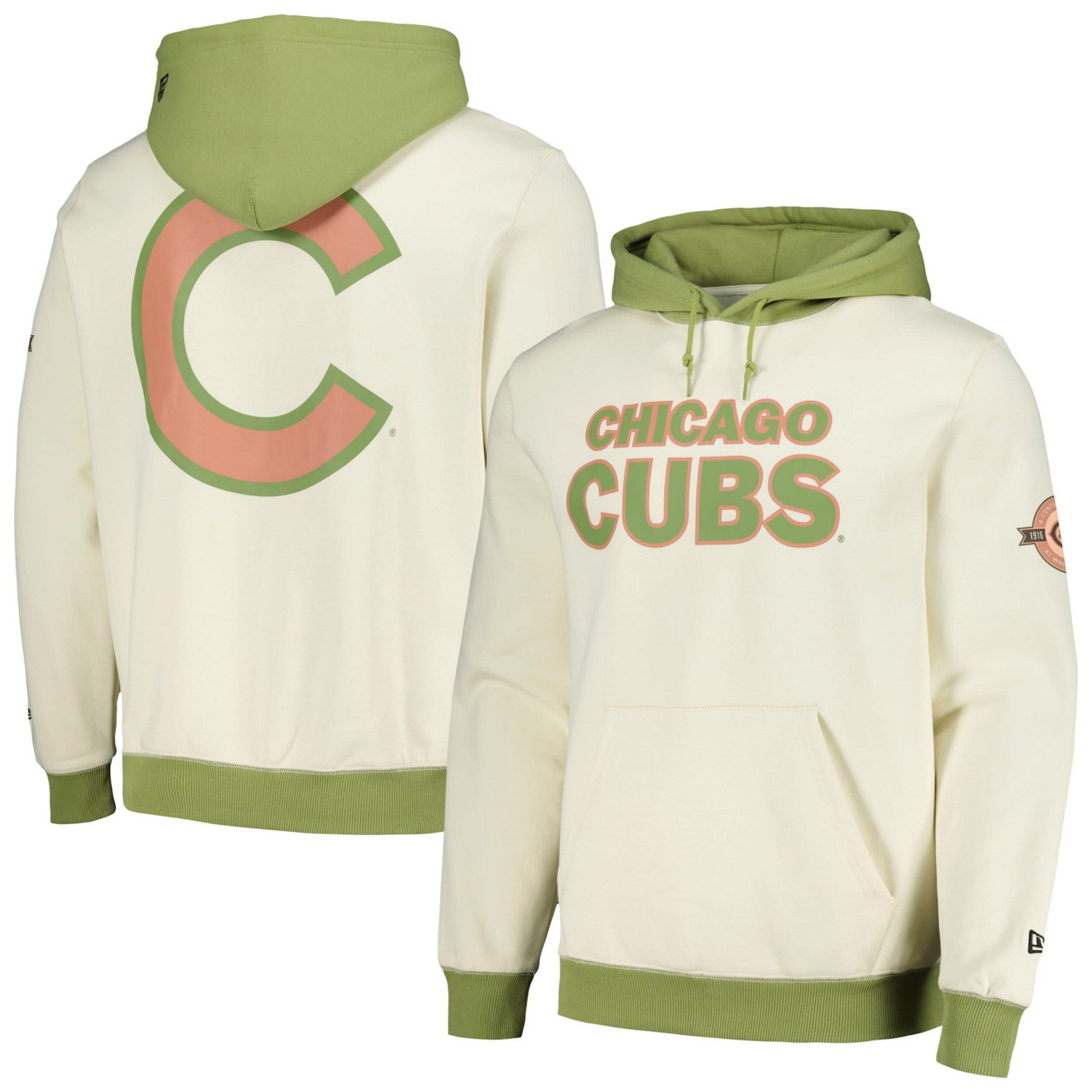 New Era Green Chicago Cubs Color Pop Pullover Hoodie | Academy