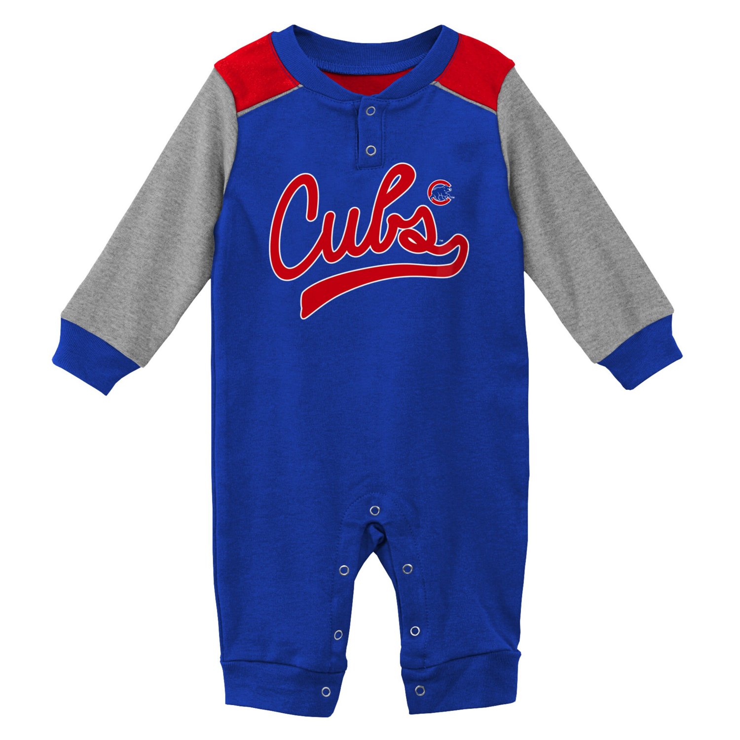 Newborn /Heathered Gray Chicago Cubs Scrimmage Long Sleeve Jumper | Academy