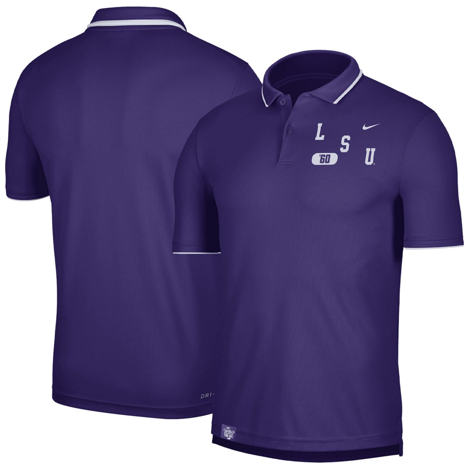 Nike LSU Tigers Wordmark Performance Polo Academy