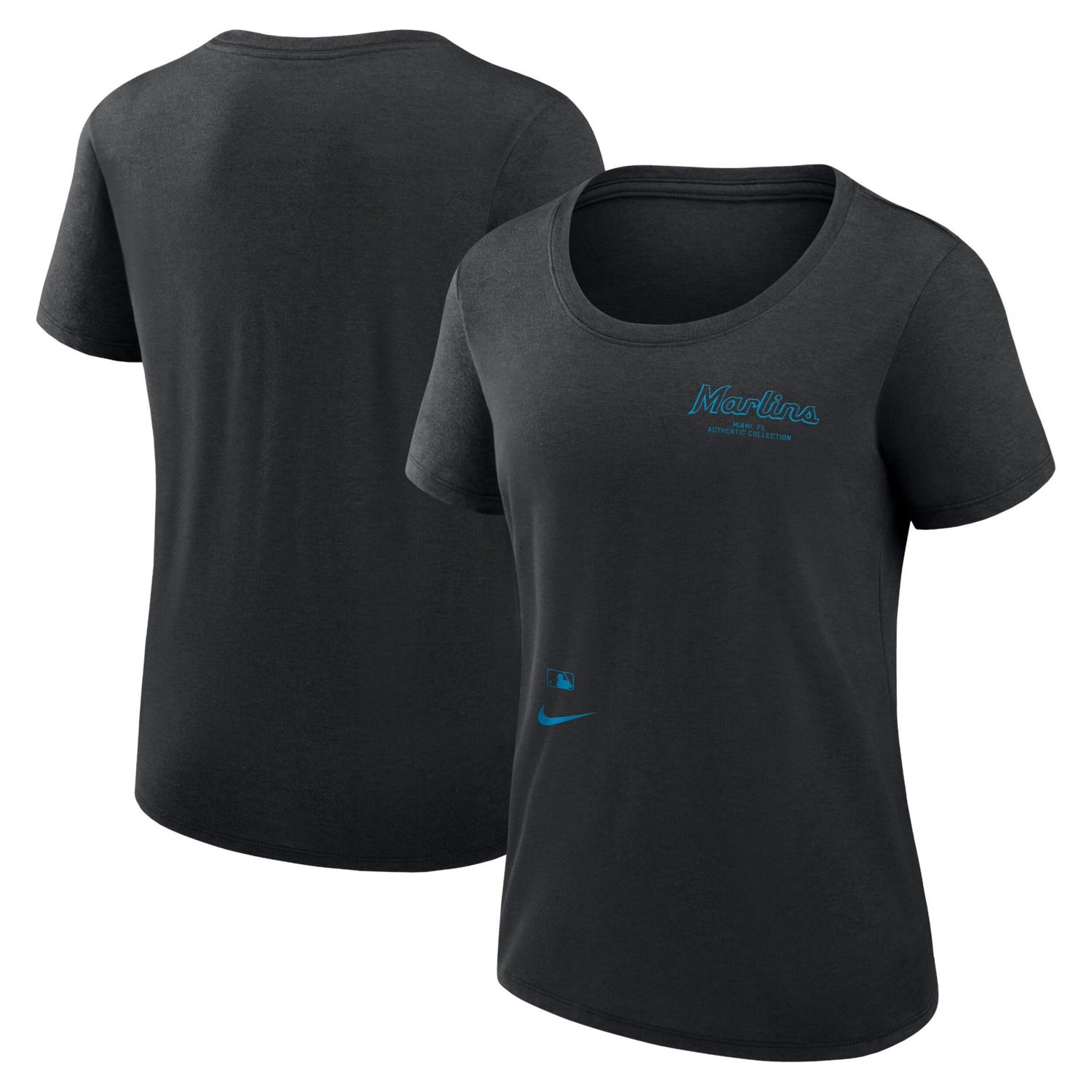 Nike Miami Marlins Authentic Collection Performance Scoop Neck T-Shirt ...