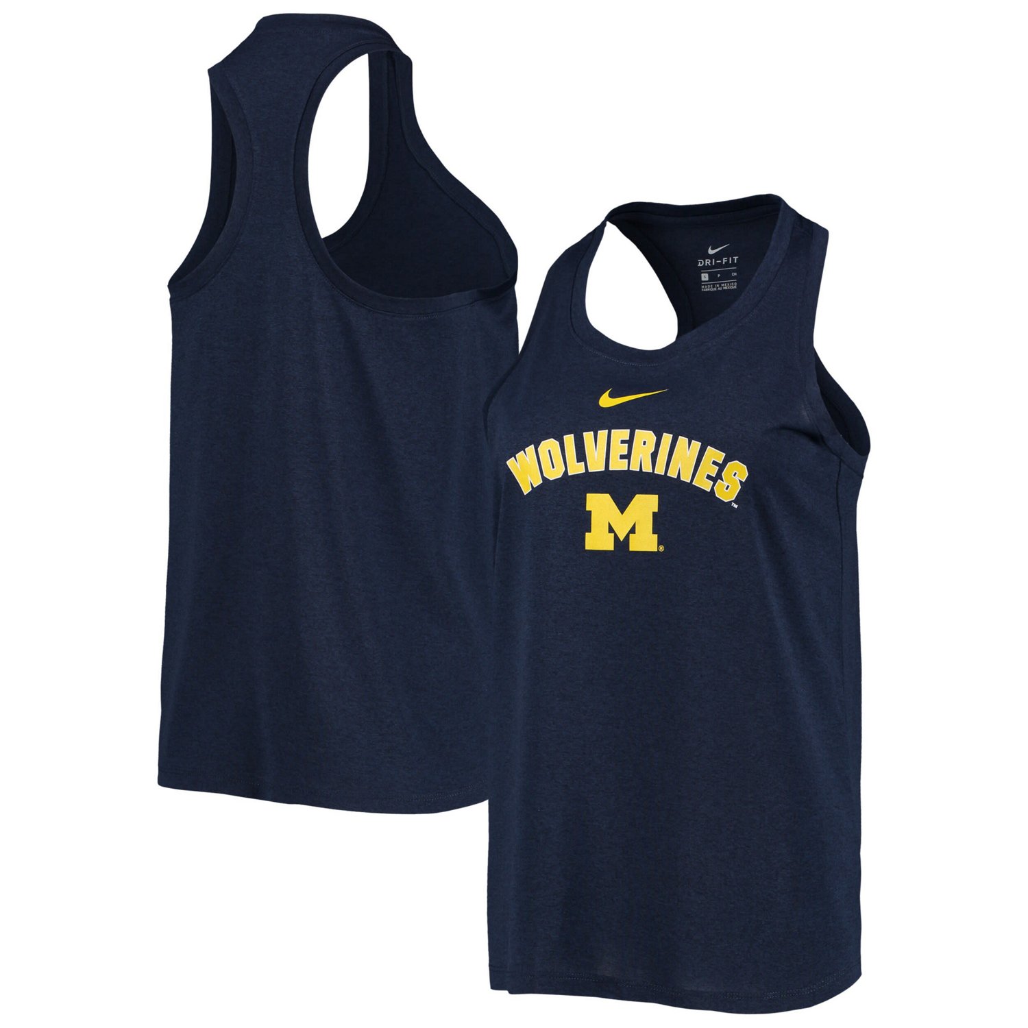 Nike Michigan Wolverines Arch Logo Classic Performance Tank Top Academy