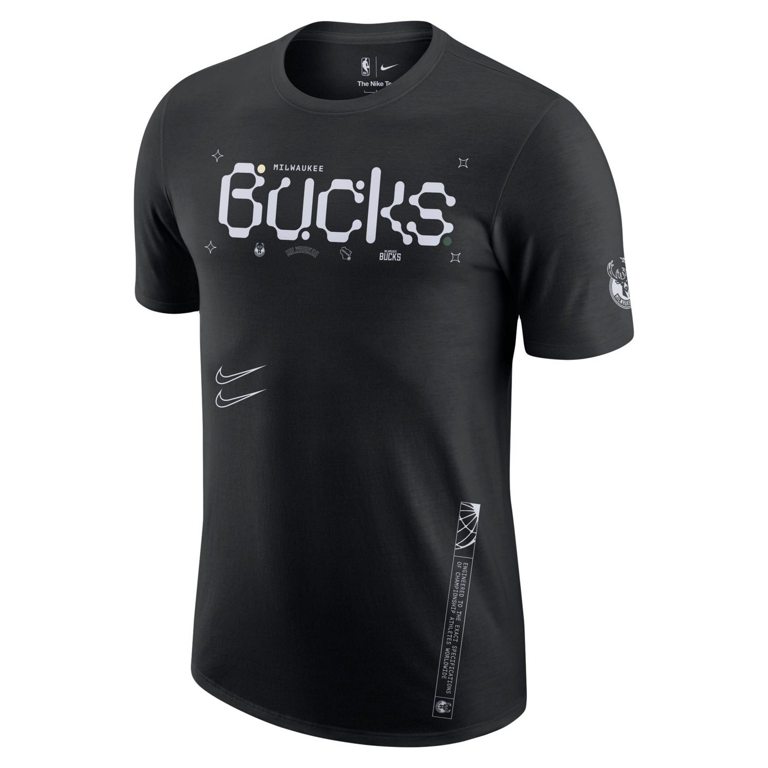 Nike Milwaukee Bucks Courtside Air Traffic Control Max90 T-Shirt | Academy