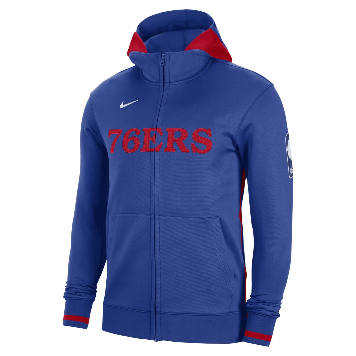 Nike Philadelphia 76ers Authentic Showtime Performance Full-Zip Hoodie ...