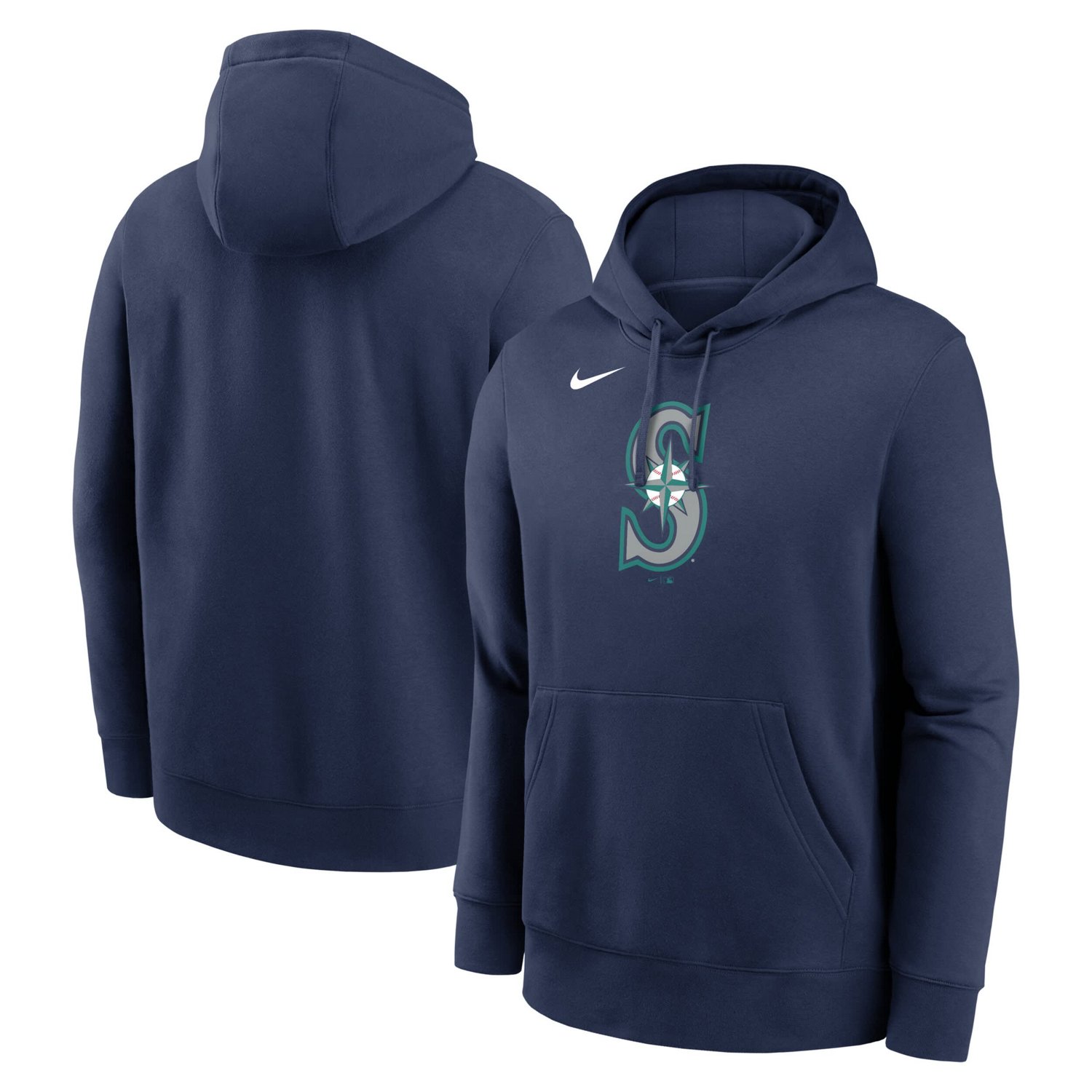 Nike Seattle Mariners Logo Club Fleece Pullover Hoodie | Academy