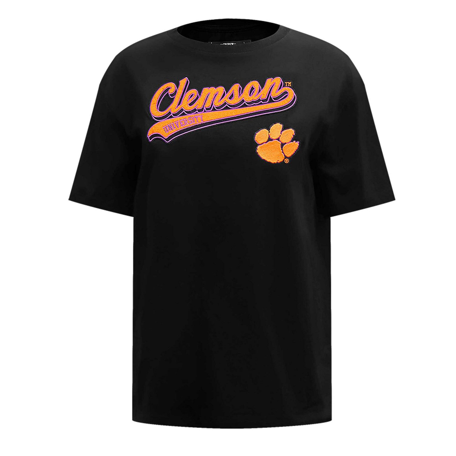 Pro Standard Clemson Tigers Script Tail Oversized Boyfriend T-Shirt ...