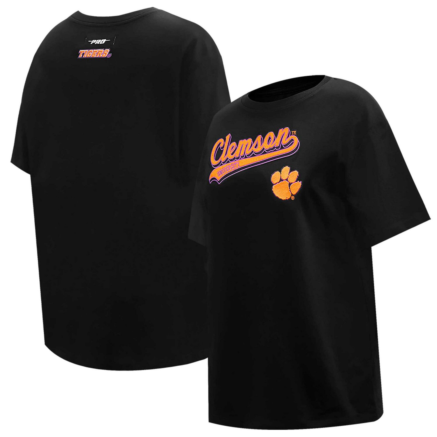 Pro Standard Clemson Tigers Script Tail Oversized Boyfriend T-Shirt ...