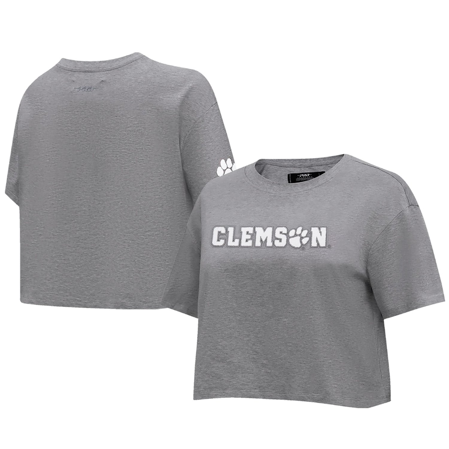 Pro Standard Clemson Tigers Tonal Neutral Boxy Cropped T-Shirt | Academy