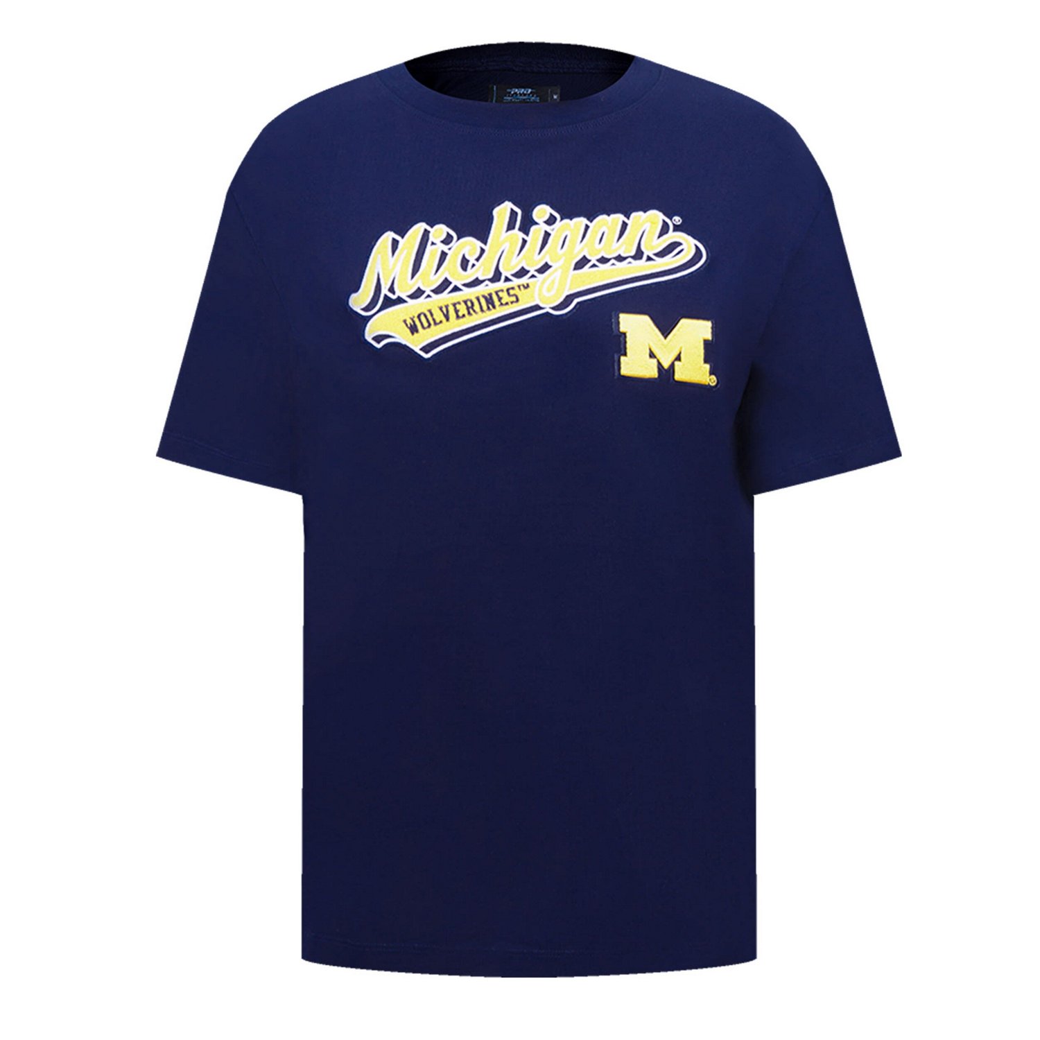 Pro Standard Michigan Wolverines Script Tail Oversized Boyfriend T ...