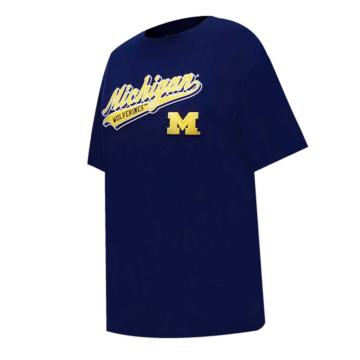 Pro Standard Michigan Wolverines Script Tail Oversized Boyfriend T ...