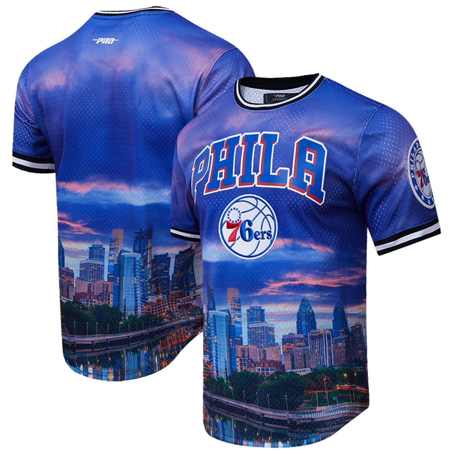 Pro Standard Philadelphia 76ers Cityscape Stacked Logo TShirt Academy