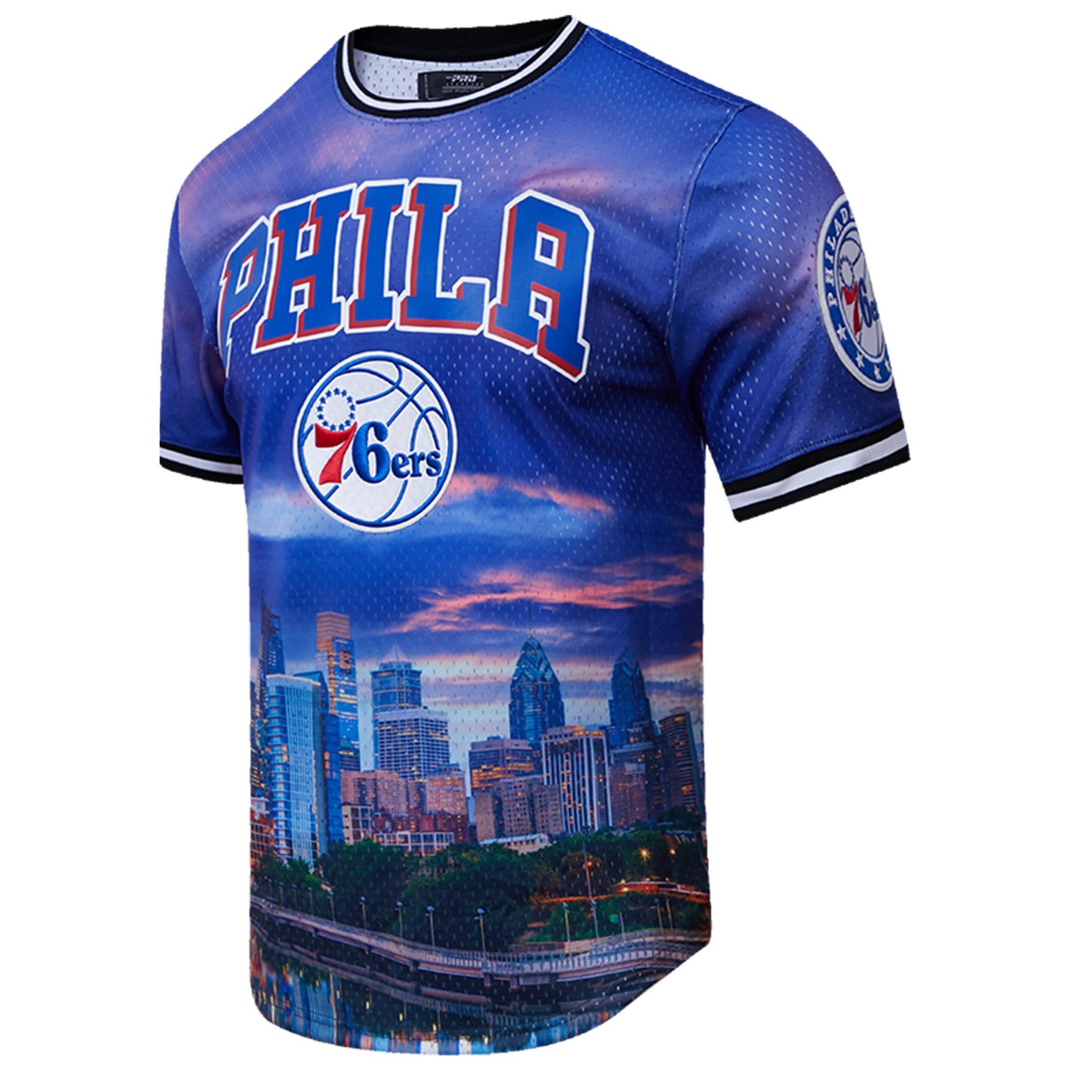 Pro Standard Philadelphia 76ers Cityscape Stacked Logo TShirt Academy