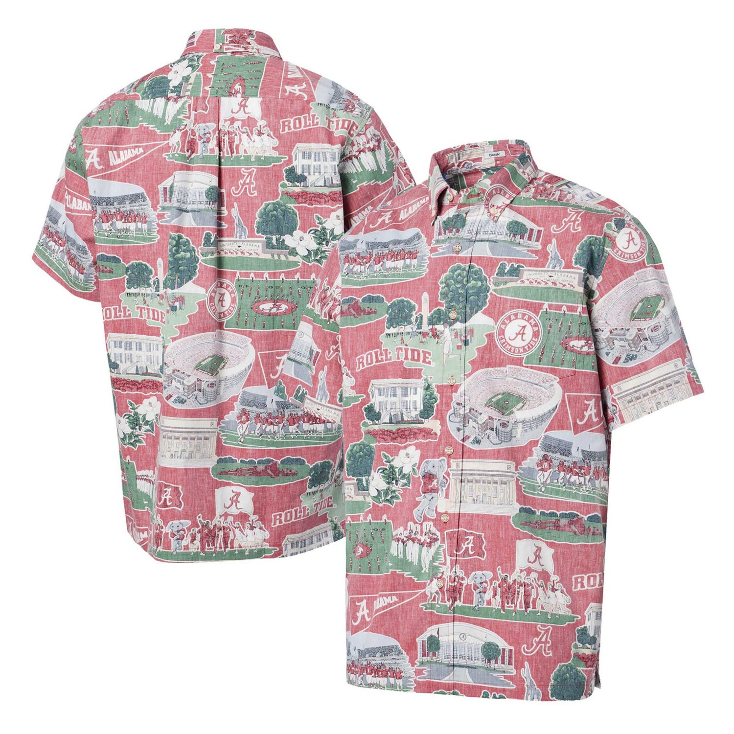 Reyn Spooner Floral Button-Down Hawaiian Aloha Shirt, Box Shirt, Made in Hawaii, Men's L Size cotton ivory Vintage Second Hand