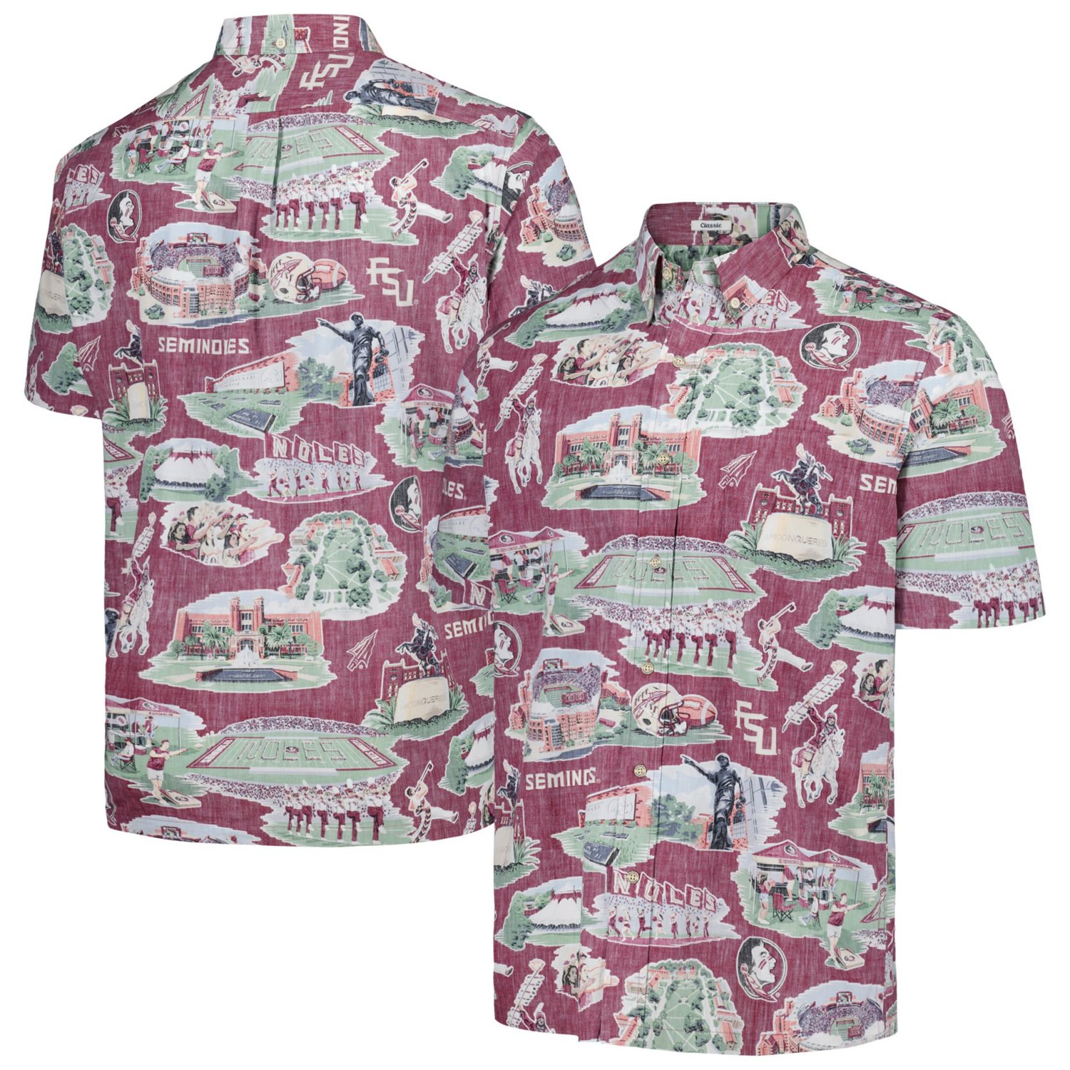 Reyn Spooner Florida State Seminoles Scenic Button-Down Shirt | Academy