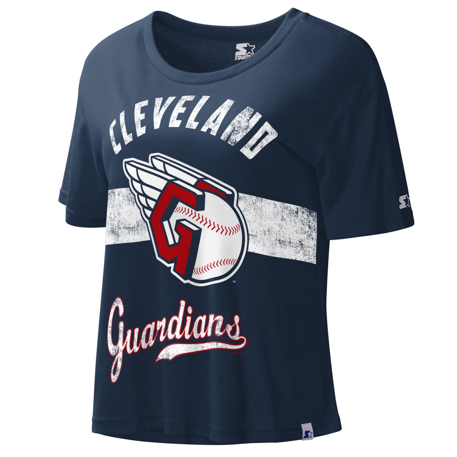 Starter Cleveland Guardians Record Setter Crop Top Academy