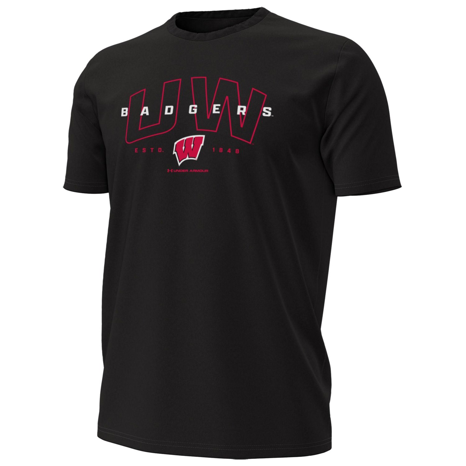 Under Armour Wisconsin Badgers Overlay Performance T-Shirt | Academy
