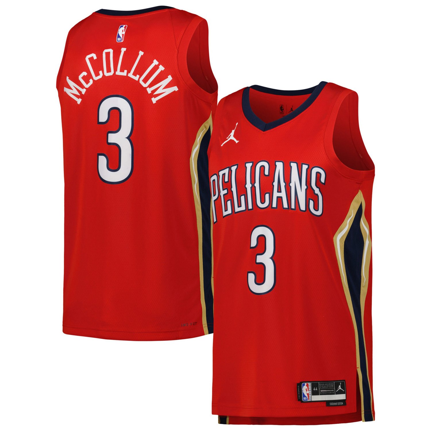 Unisex Jordan Brand CJ McCollum New Orleans Pelicans Swingman Jersey ...